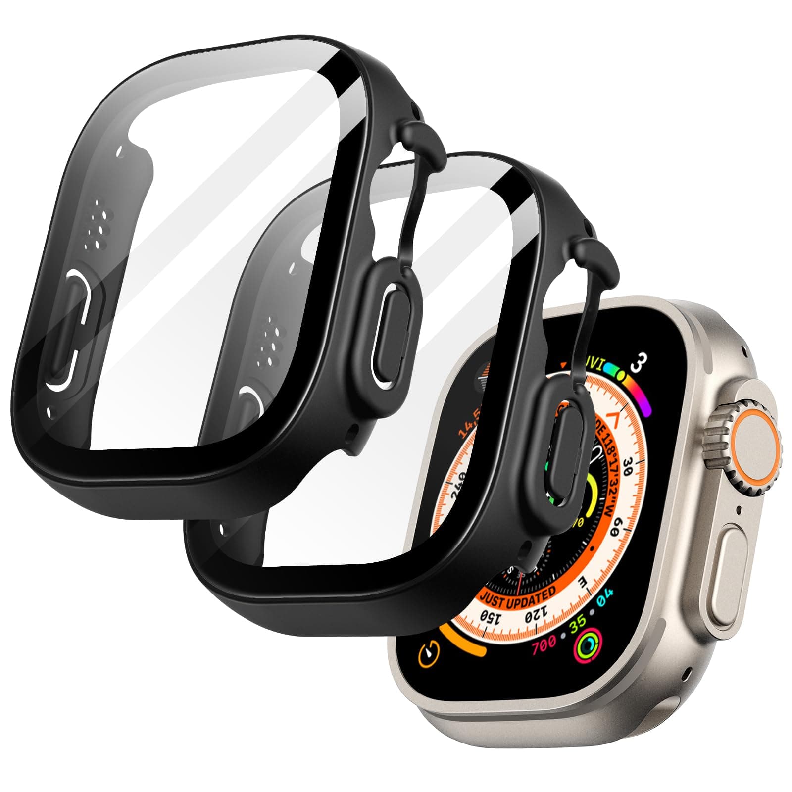 JETech Funda para Apple Watch Ultra 4/3/2/1 49mm, Negro