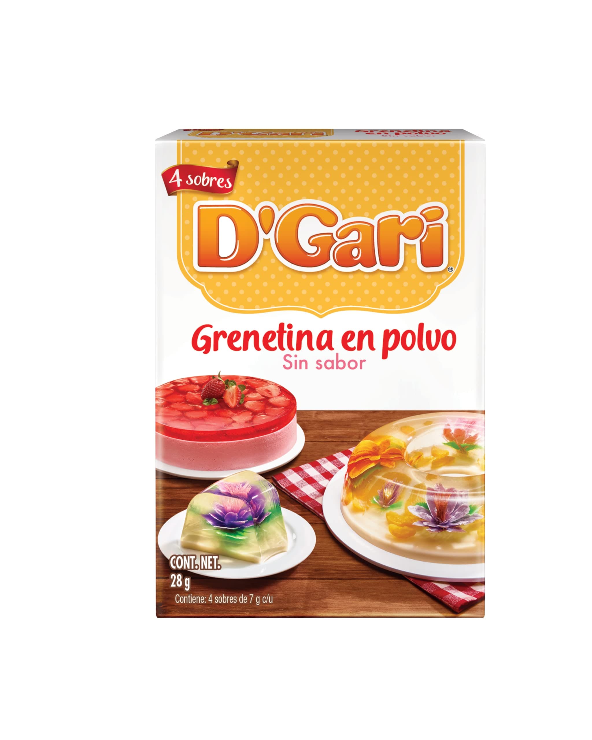 D'Gari Grenetina sin sabor 28 gr