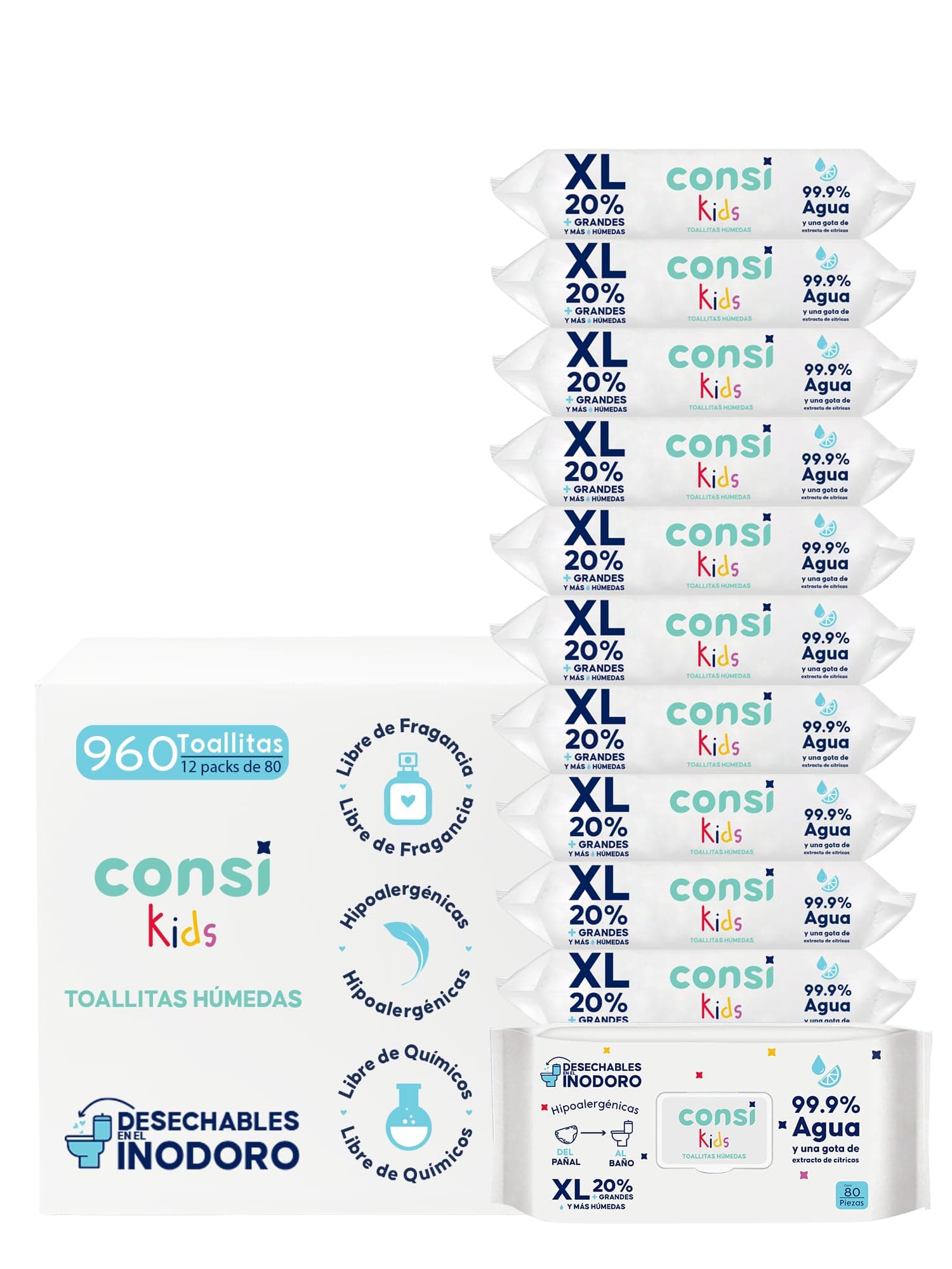 Consi Kids Toallitas Humedas para Niños