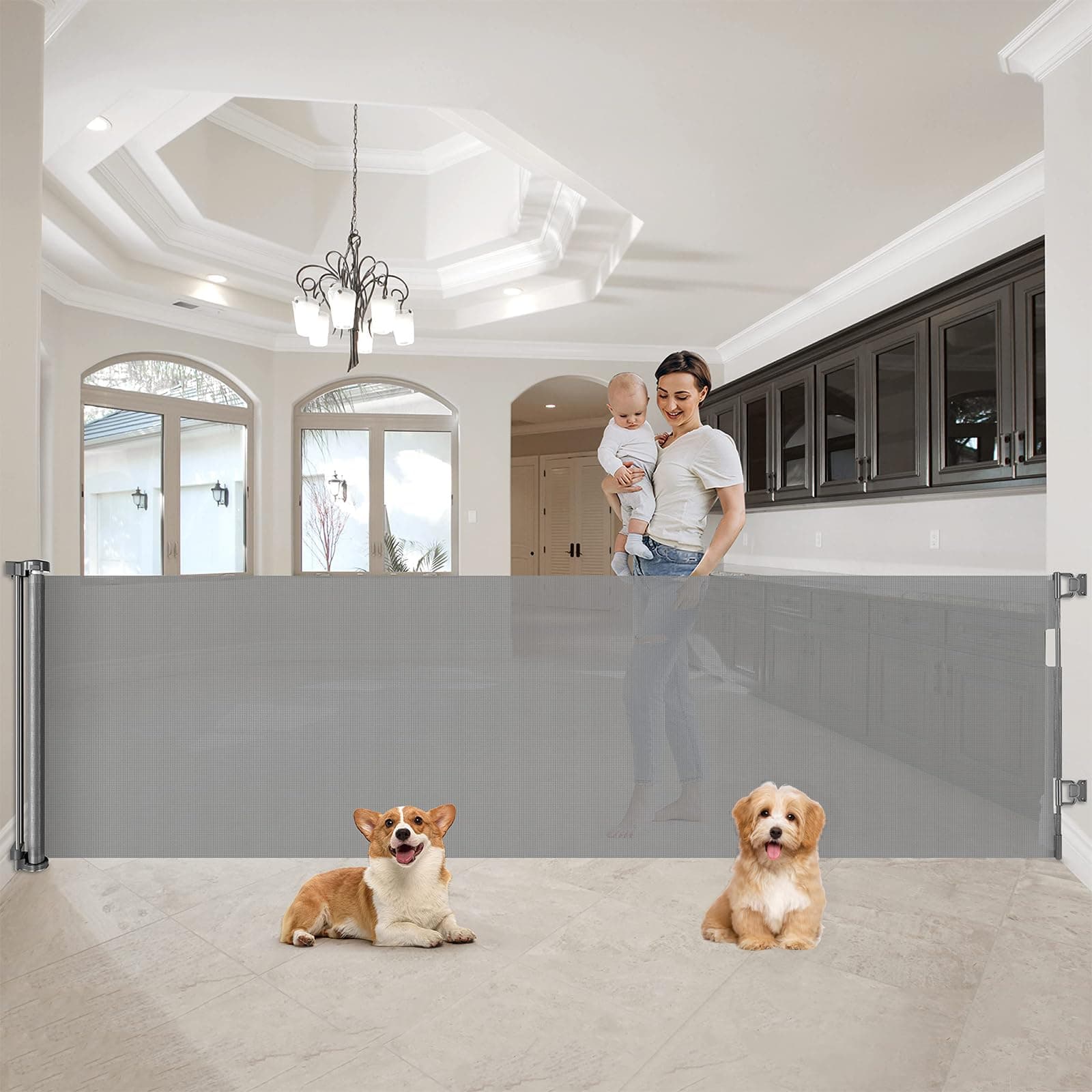SULYOOP Puerta de Seguridad para Bebé 300×86cm