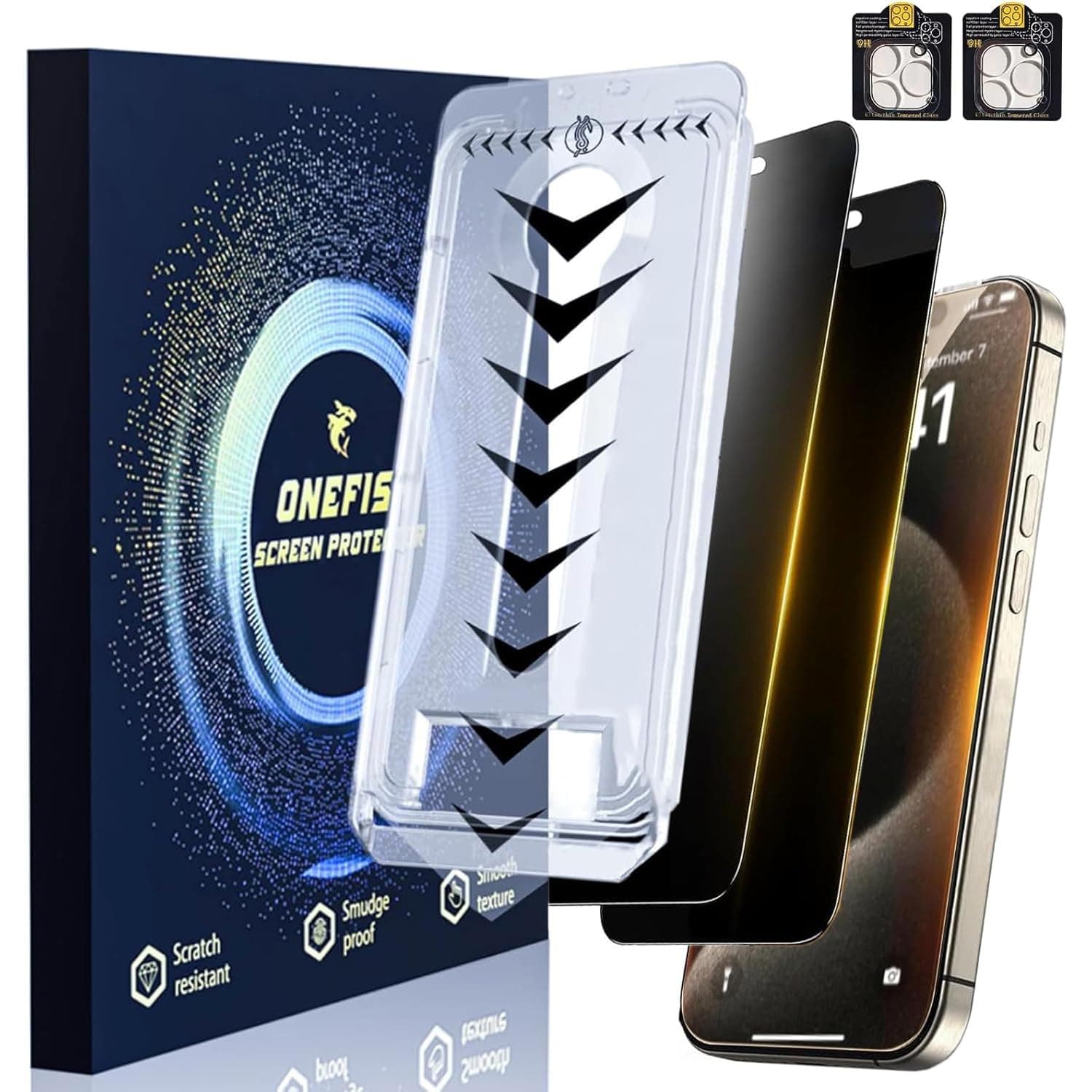 PERFECTOP 2 Piezas Protector de Pantalla Privacidad para iPhone 16 Pro