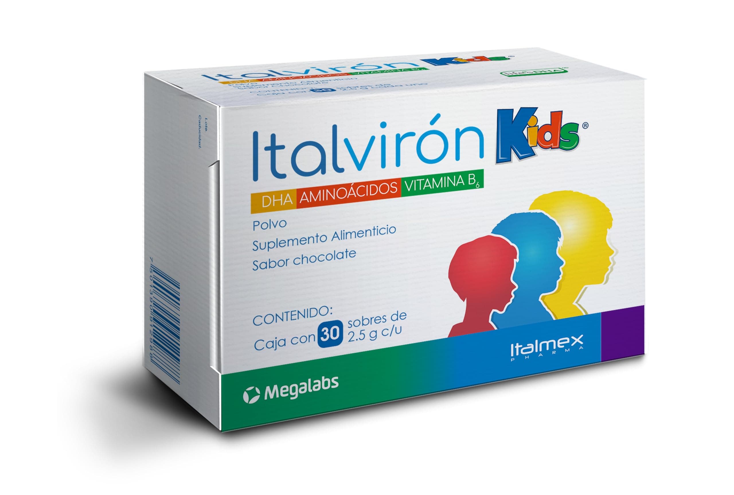 Italvirón Kids | Suplemento Alimenticio Infantil en Polvo Sabor Chocolate | DHA de Origen Vegetal