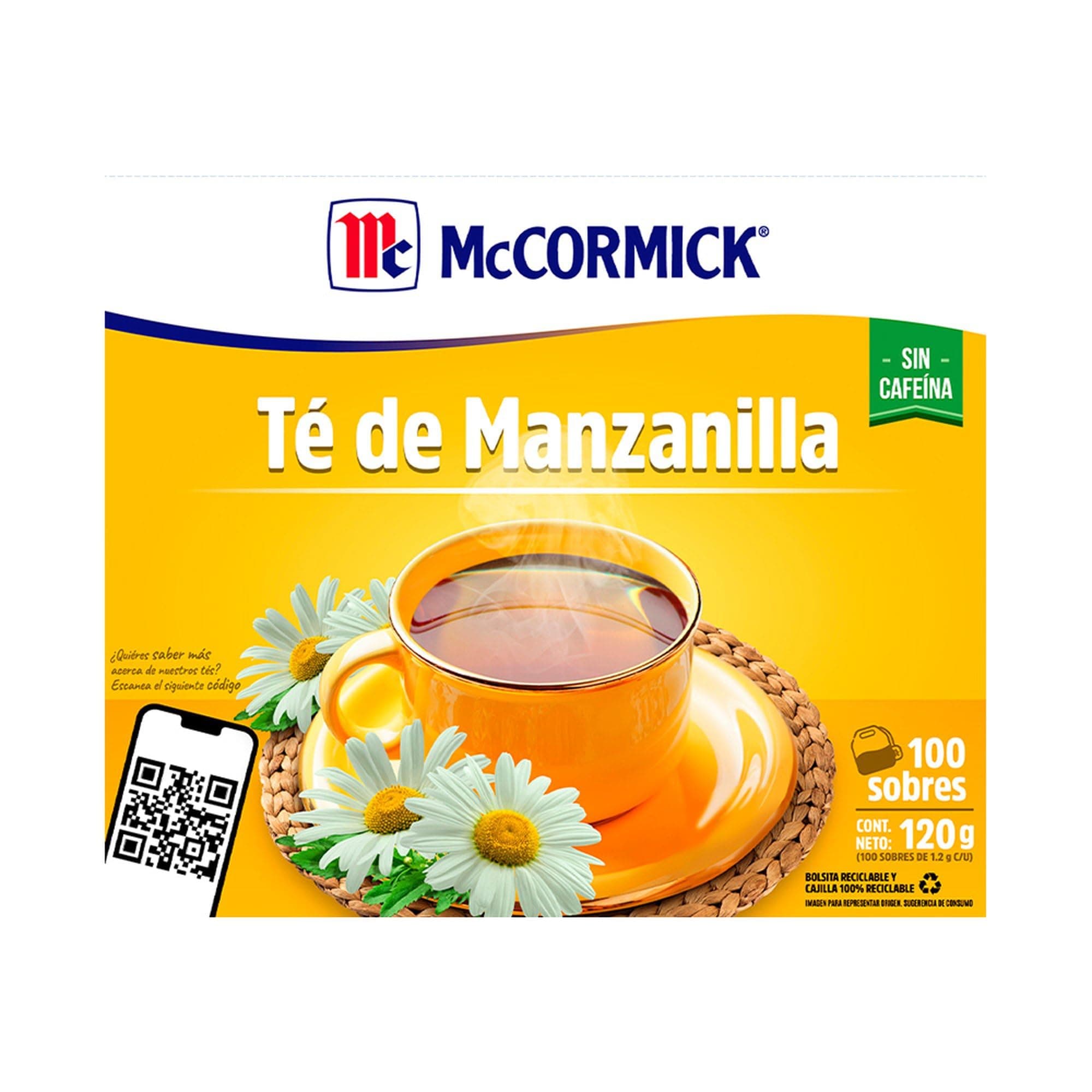 McCormick Té de Manzanilla 100 sobres