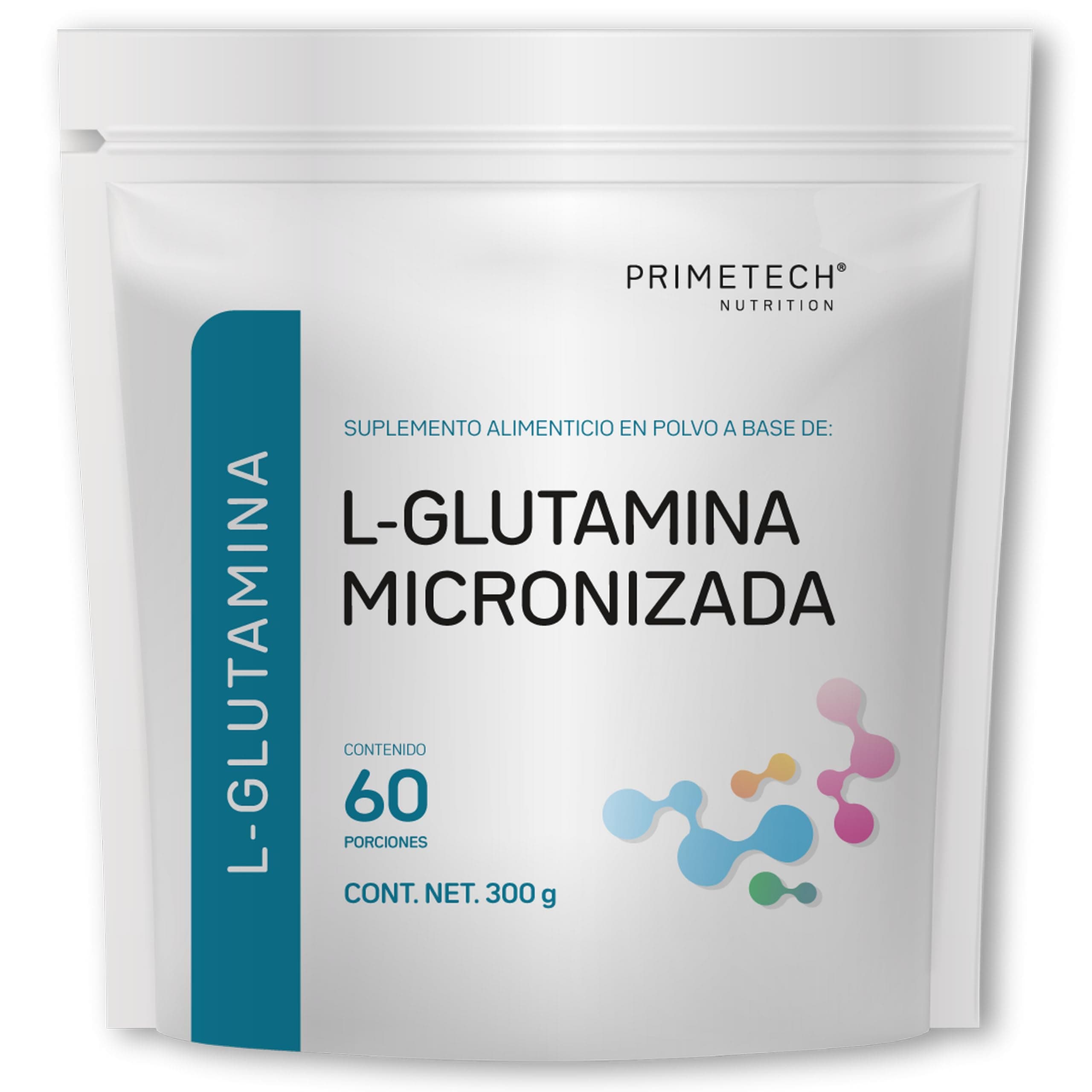 Primetech Nutrition L Glutamina Micronizada en Polvo Pura 300 gr