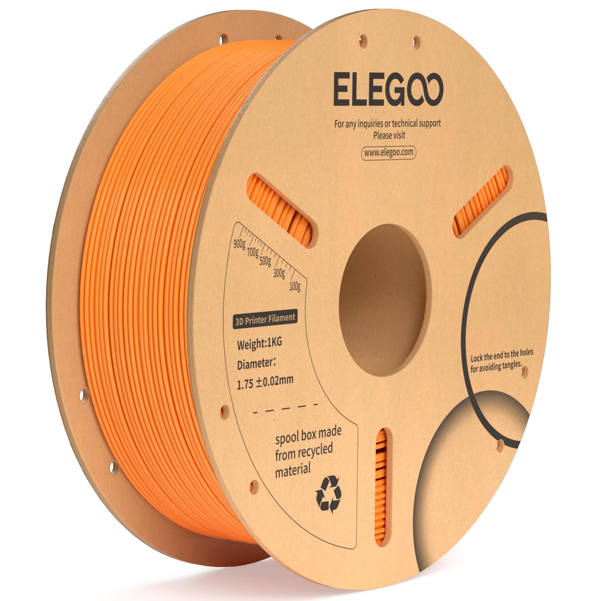 ELEGOO Filamento PLA+ 1.75 1KG Naranja