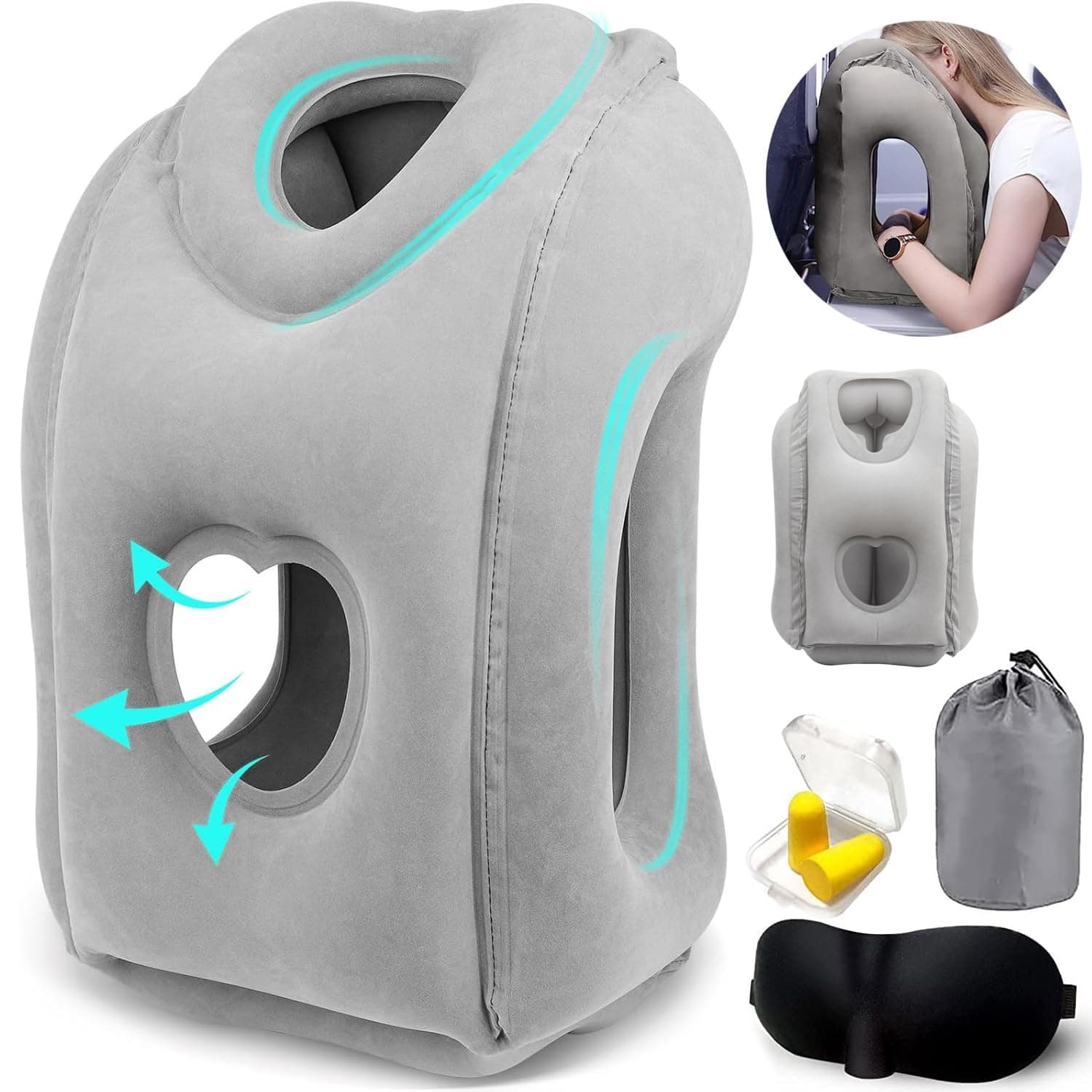 WAYAMY Almohada de Viaje Inflable