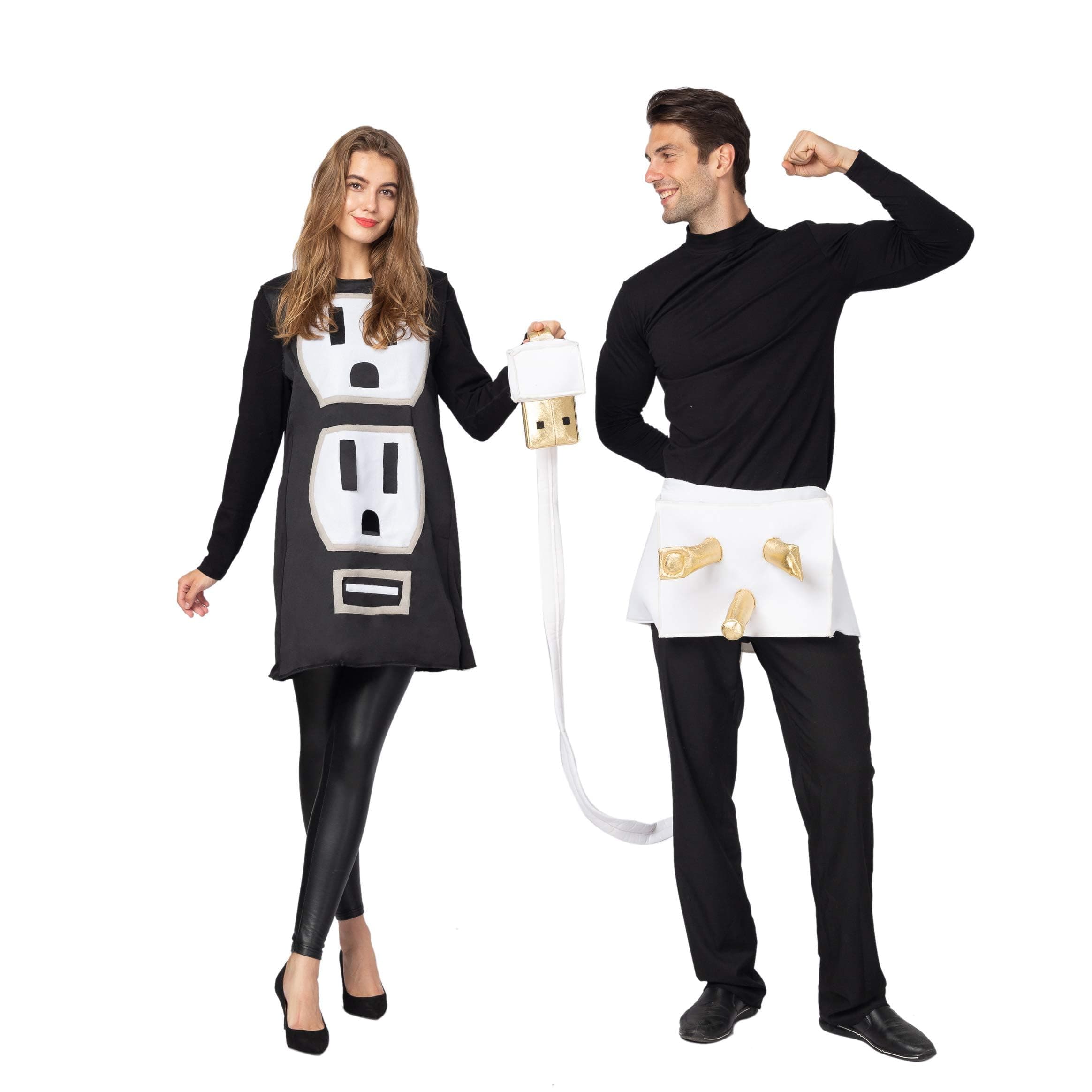 Spooktacular Creations Traje de disfraz de Halloween para adultos de enchufe y toma, Traje de