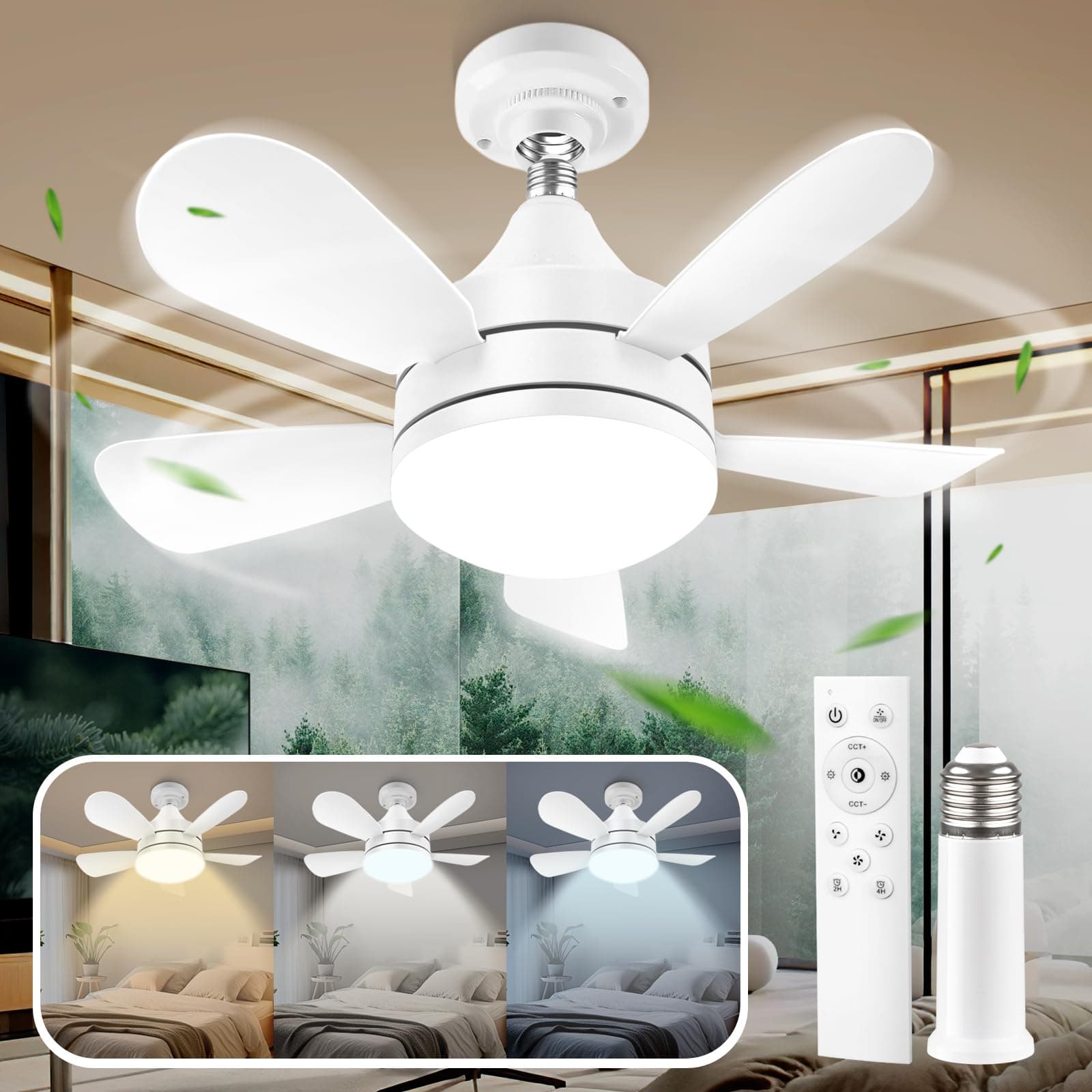 VSHINY Ventilador de techo