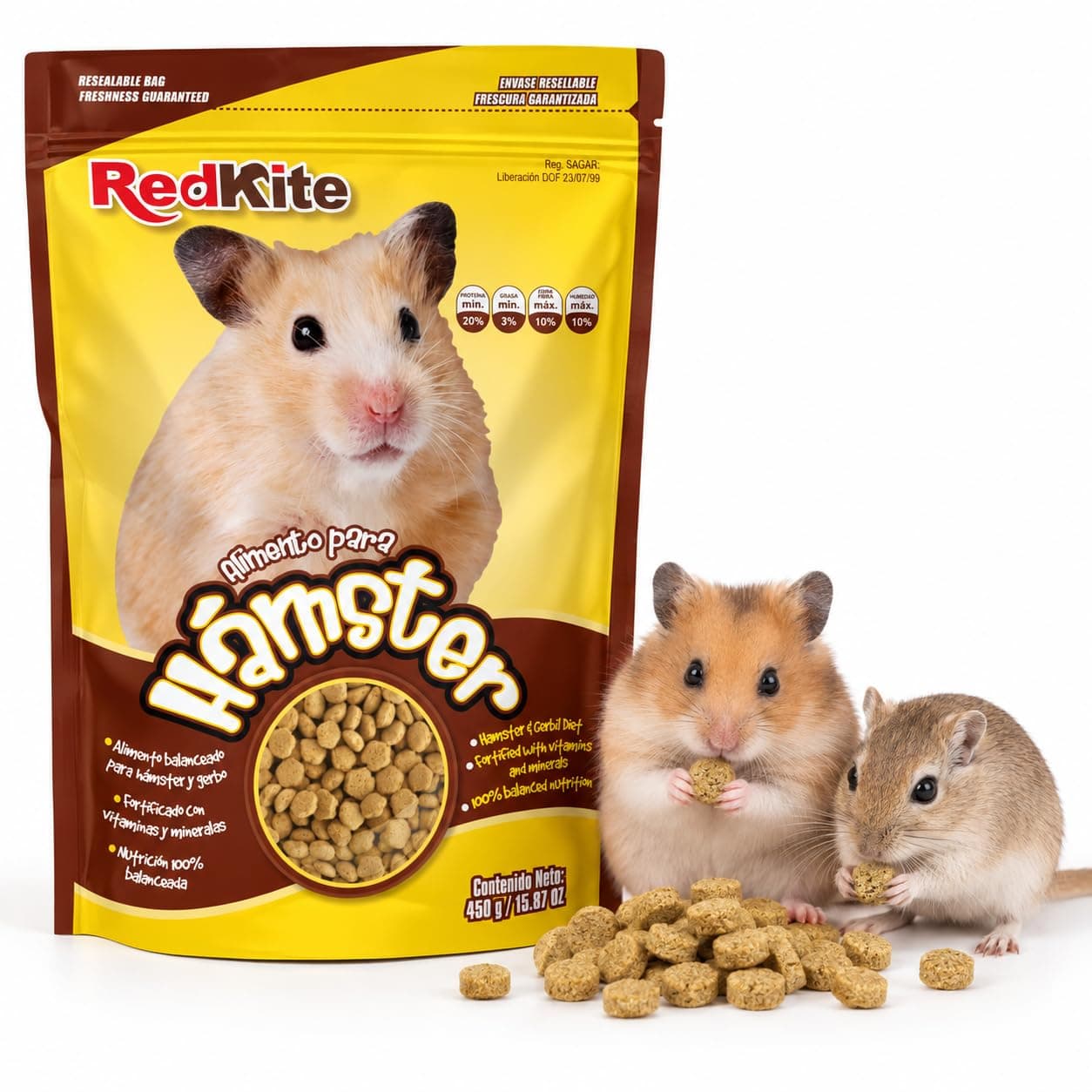 Redkite Alimento para Hámster y Jerbos 450 g Nutrición Completa