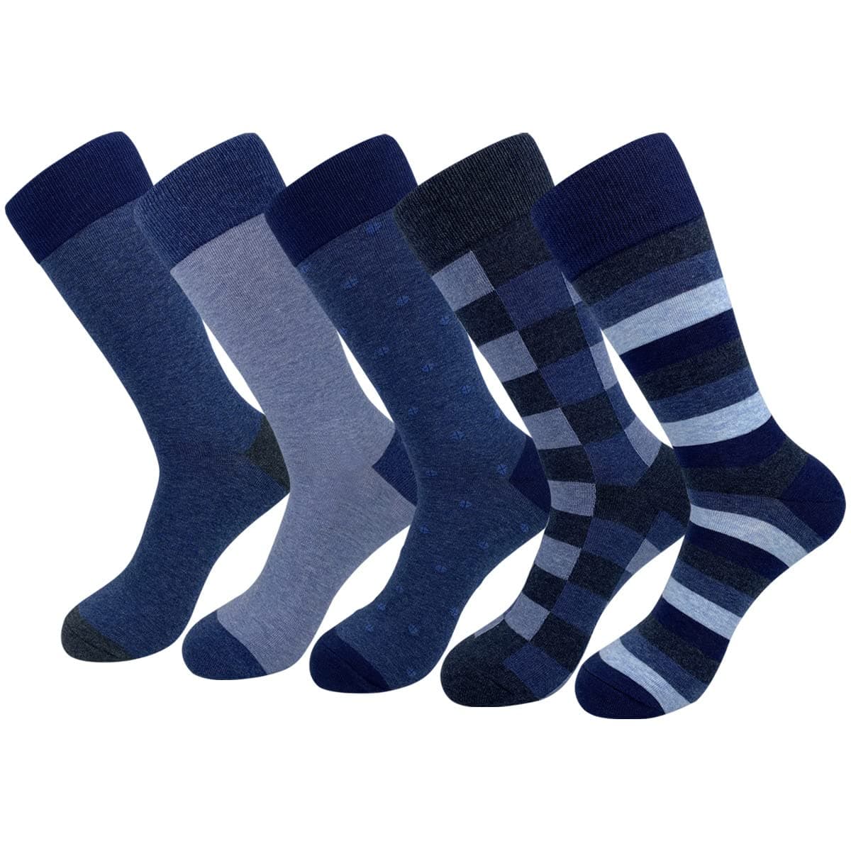 Calcetines de Hombre,Sebami 5 Pares Calcetines de vestir para hombre de Algodón Transpirables