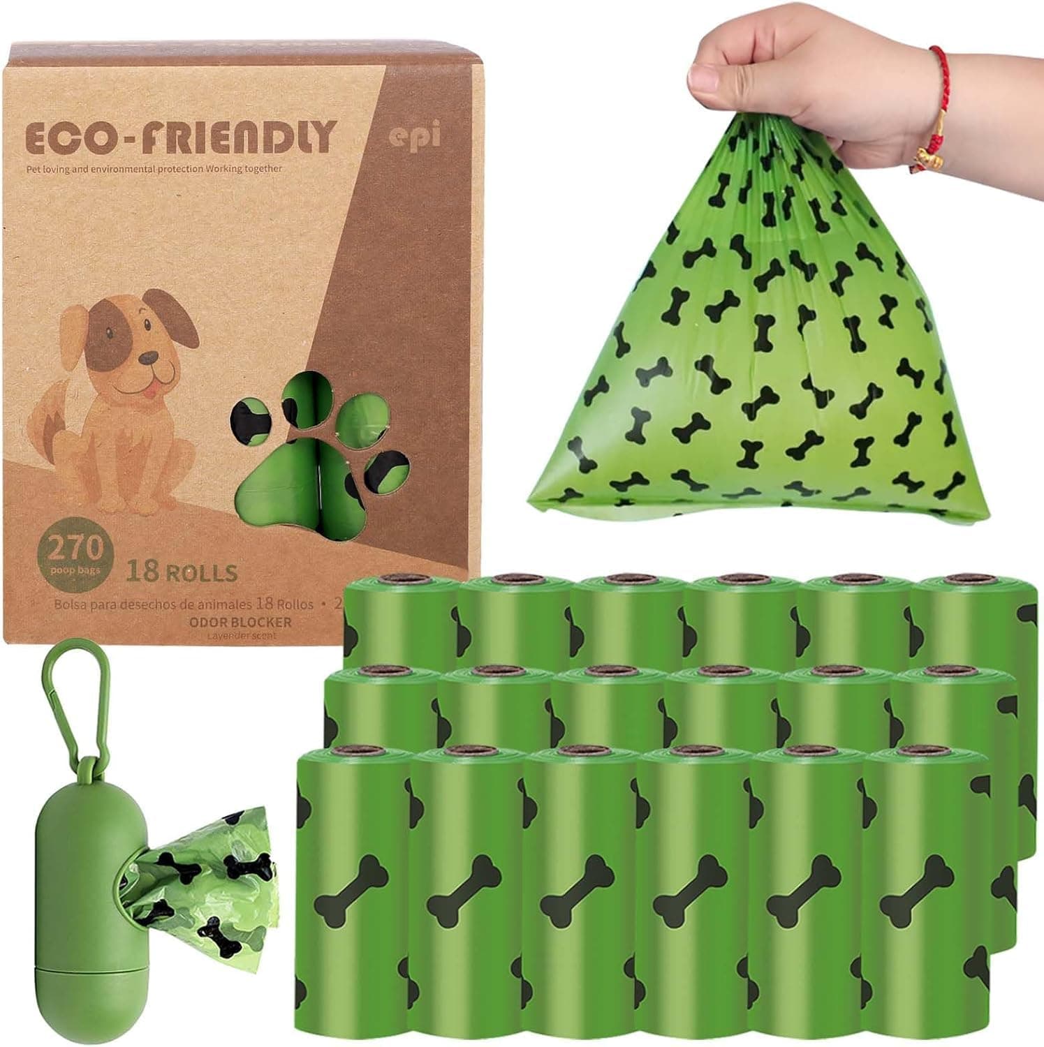 270 Bolsas para Perro - Bolsas Excremento de Perro Biodegradables