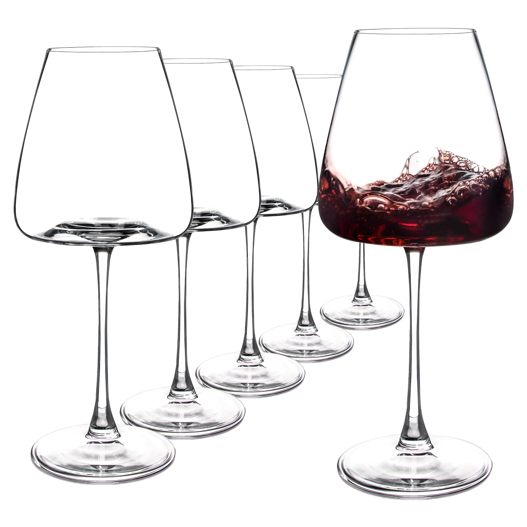 Juego de 6 copas de vino tinto