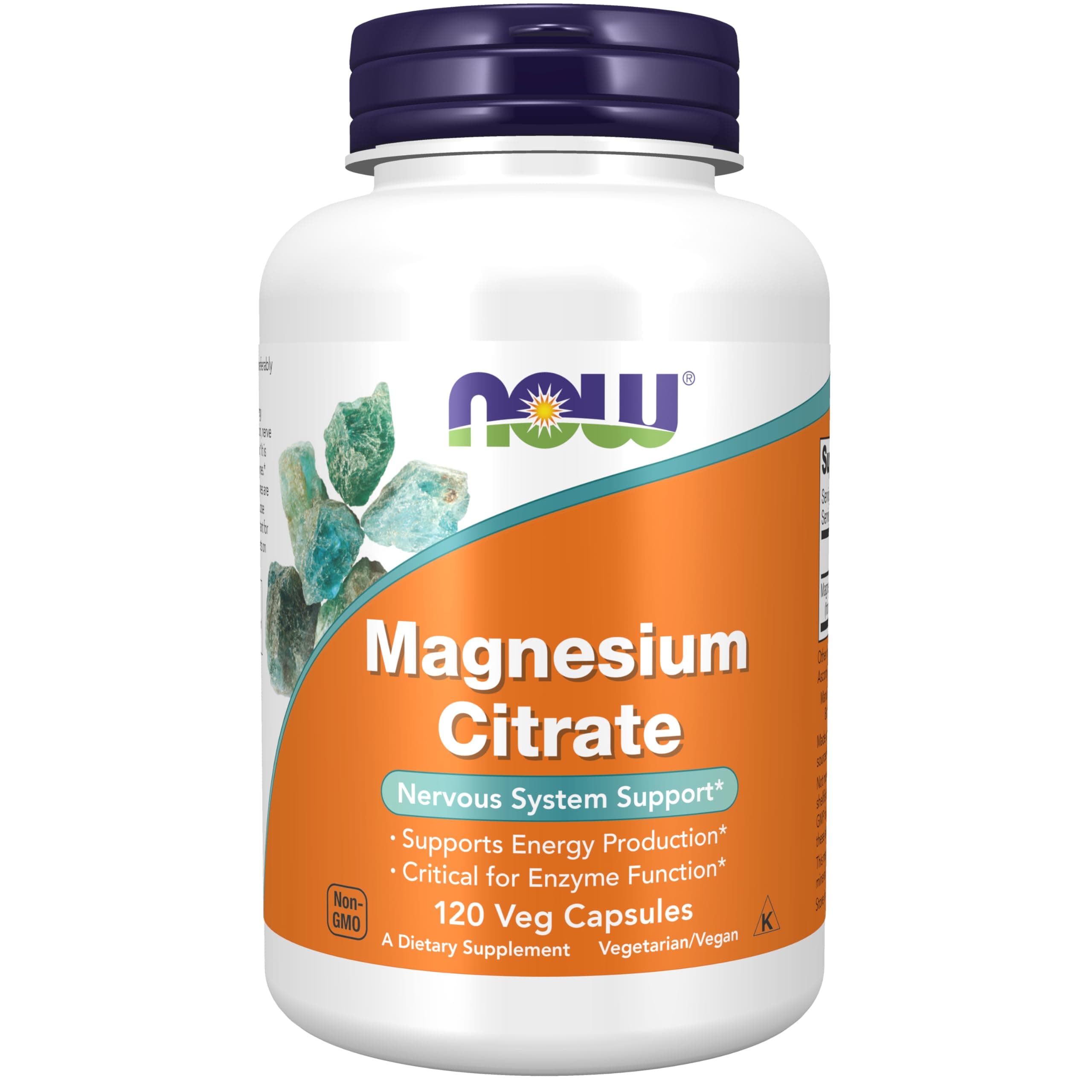 NOW Supplements, Magnesium Citrate, 120 Veg Capsules/ NOW Suplementos, Citrato de Magnesio, 120