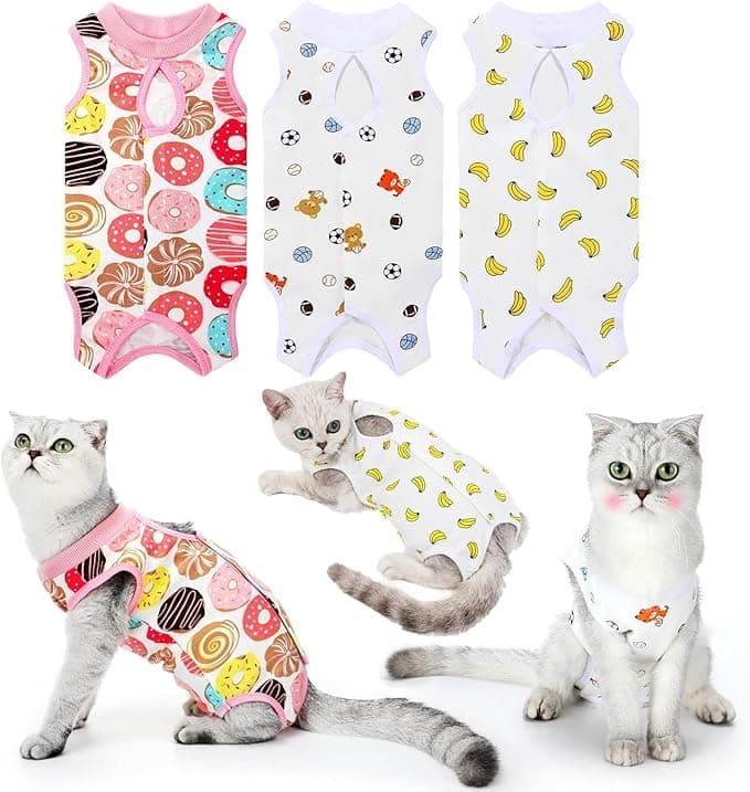 Traje de Recuperación para Gatos de 3 Piezas