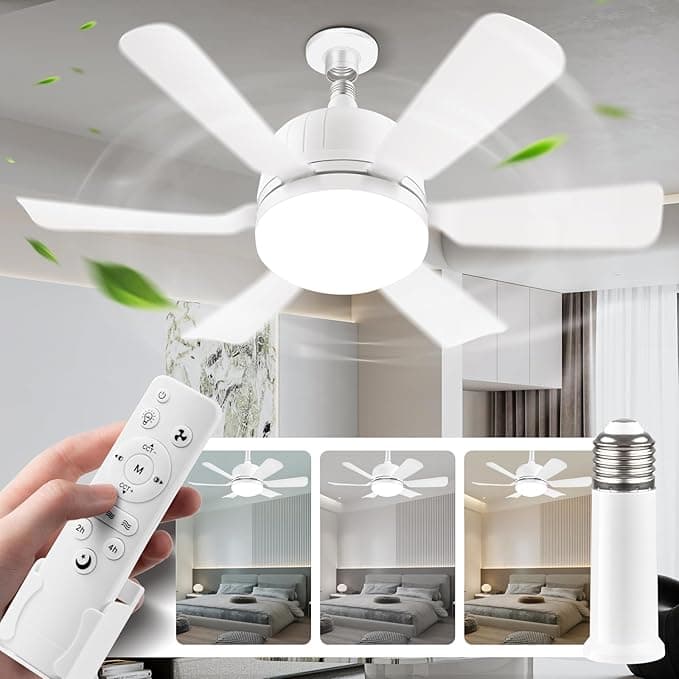 Ventilador De Techo Luz E27