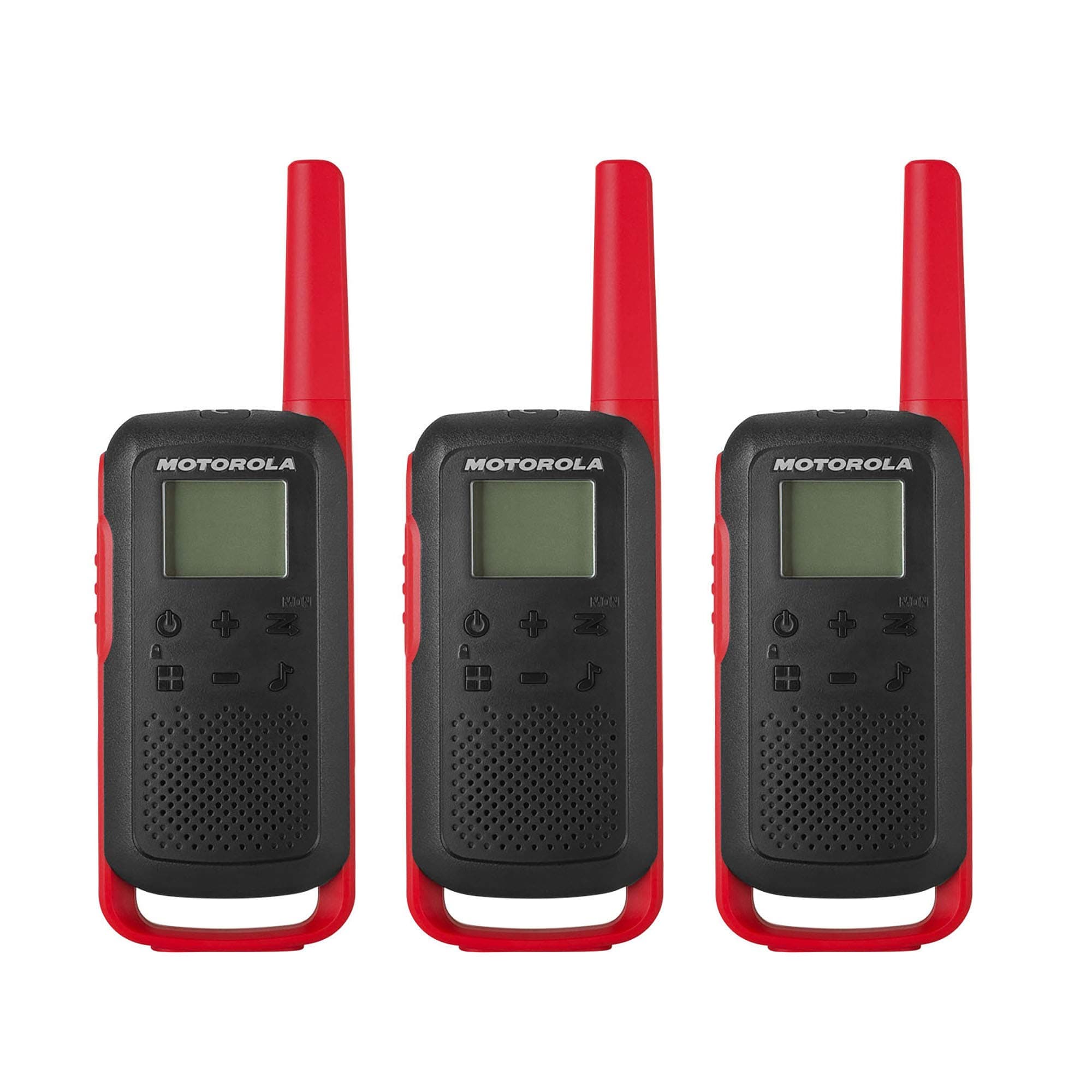 Motorola Solutions T210TP Radio bidireccional Negro W/Rojo Paquete de Tres