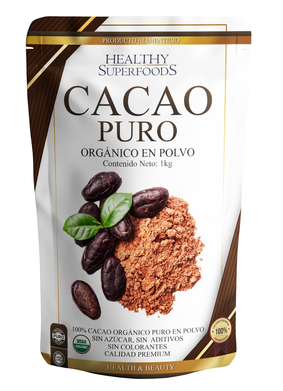Healthy Superfoods Cacao En Polvo Orgánico - 1 Kg