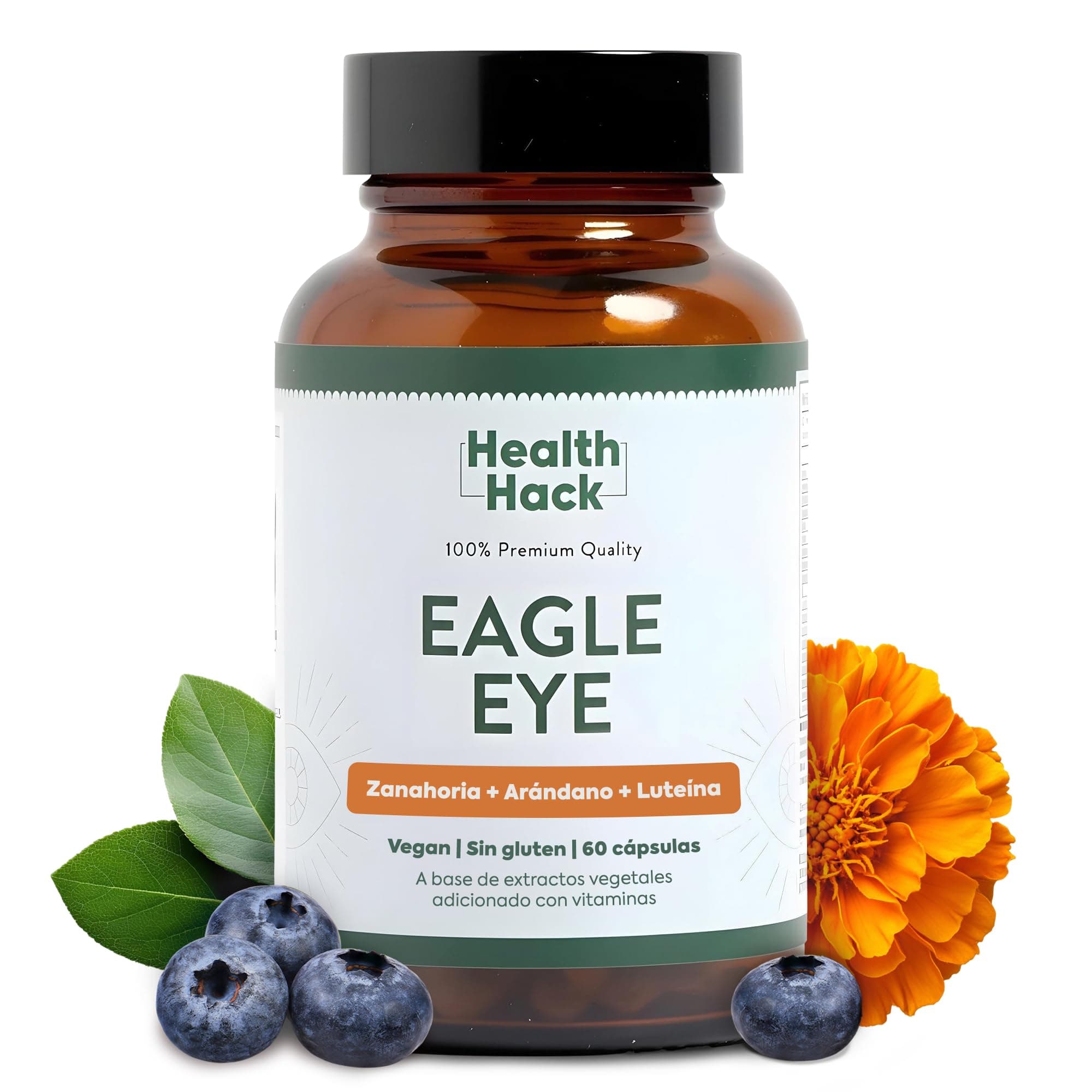 Eagle Vsion con Luteína, Zeaxantina, Vitamina E, Zanahoria Health Hack (60)