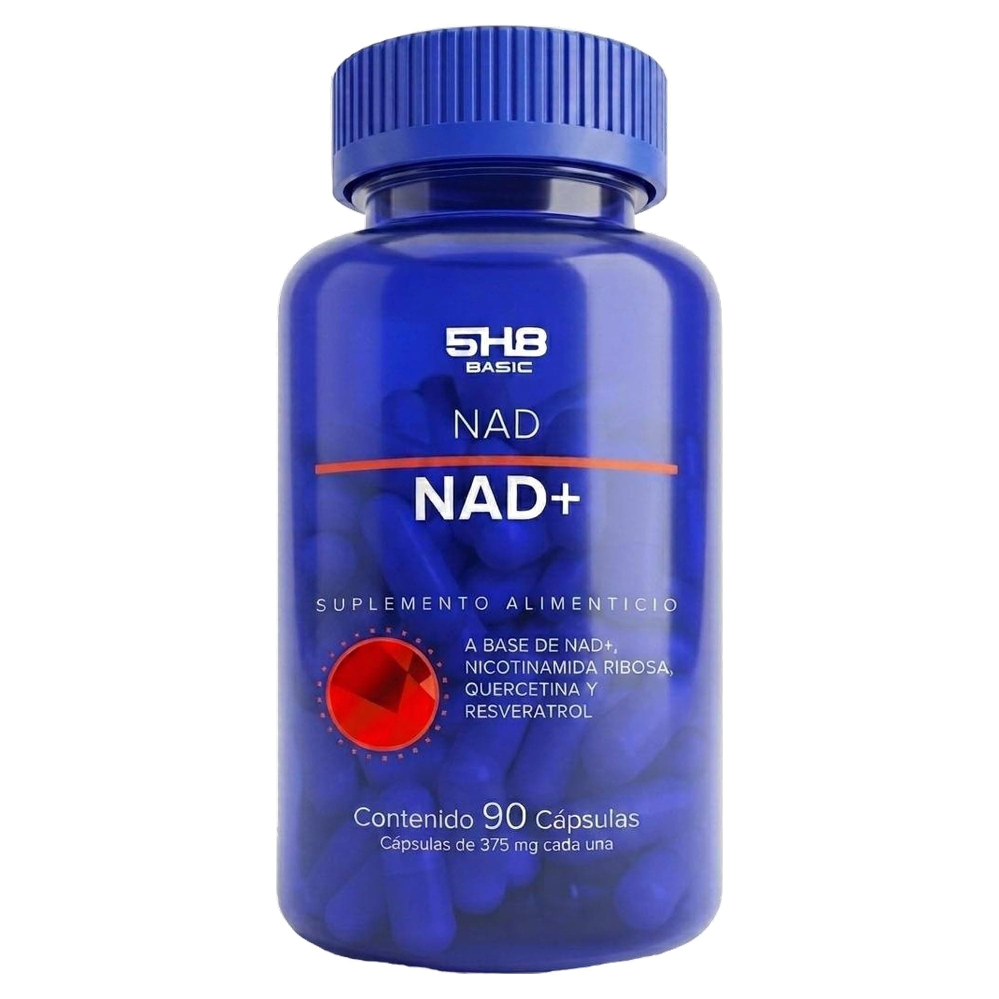 NAD+ Resveratrol Con Nicotinamida Ribosa y Quercetina 5H8 NUTRITION