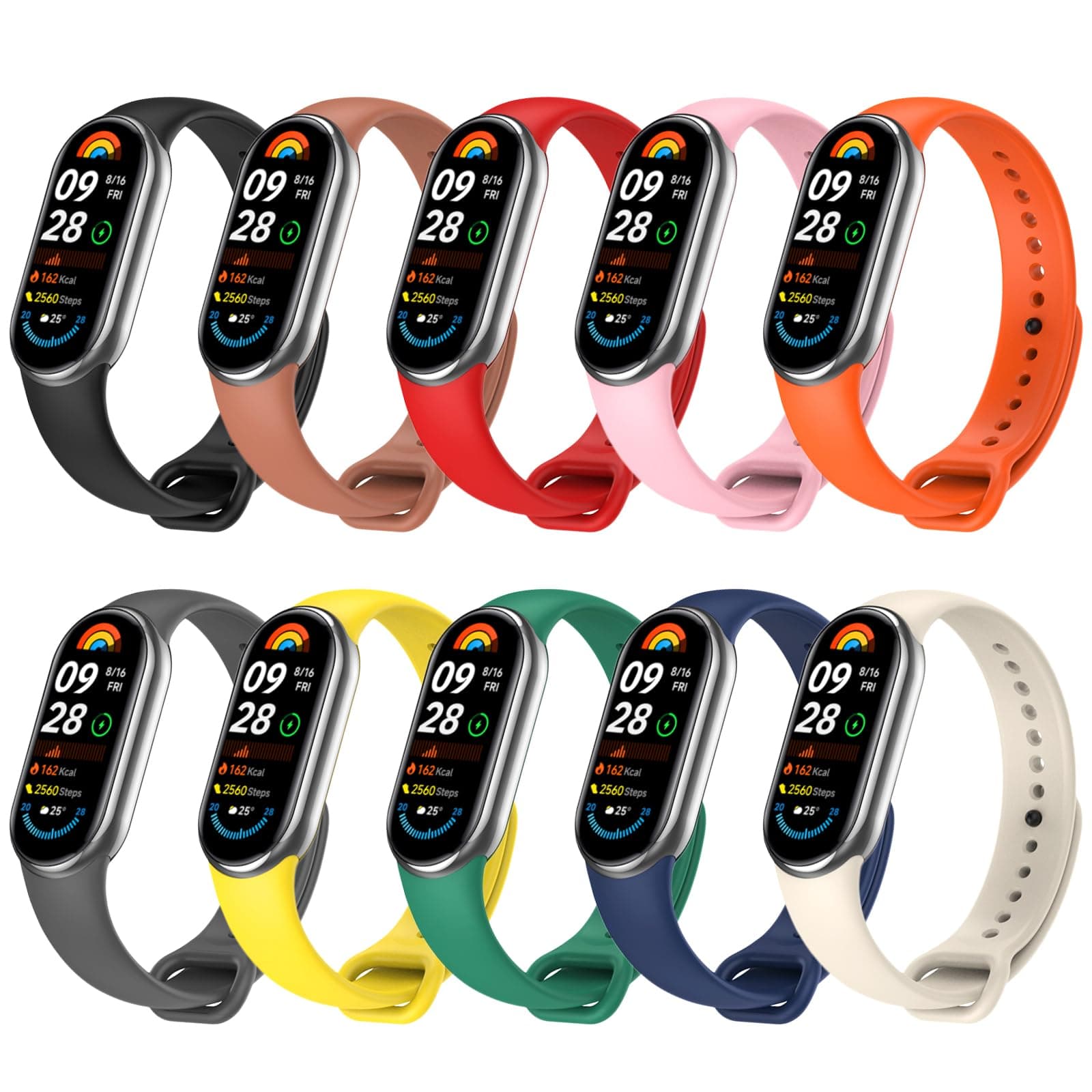 10 Piezas Correas para Mi Band 8/9/10