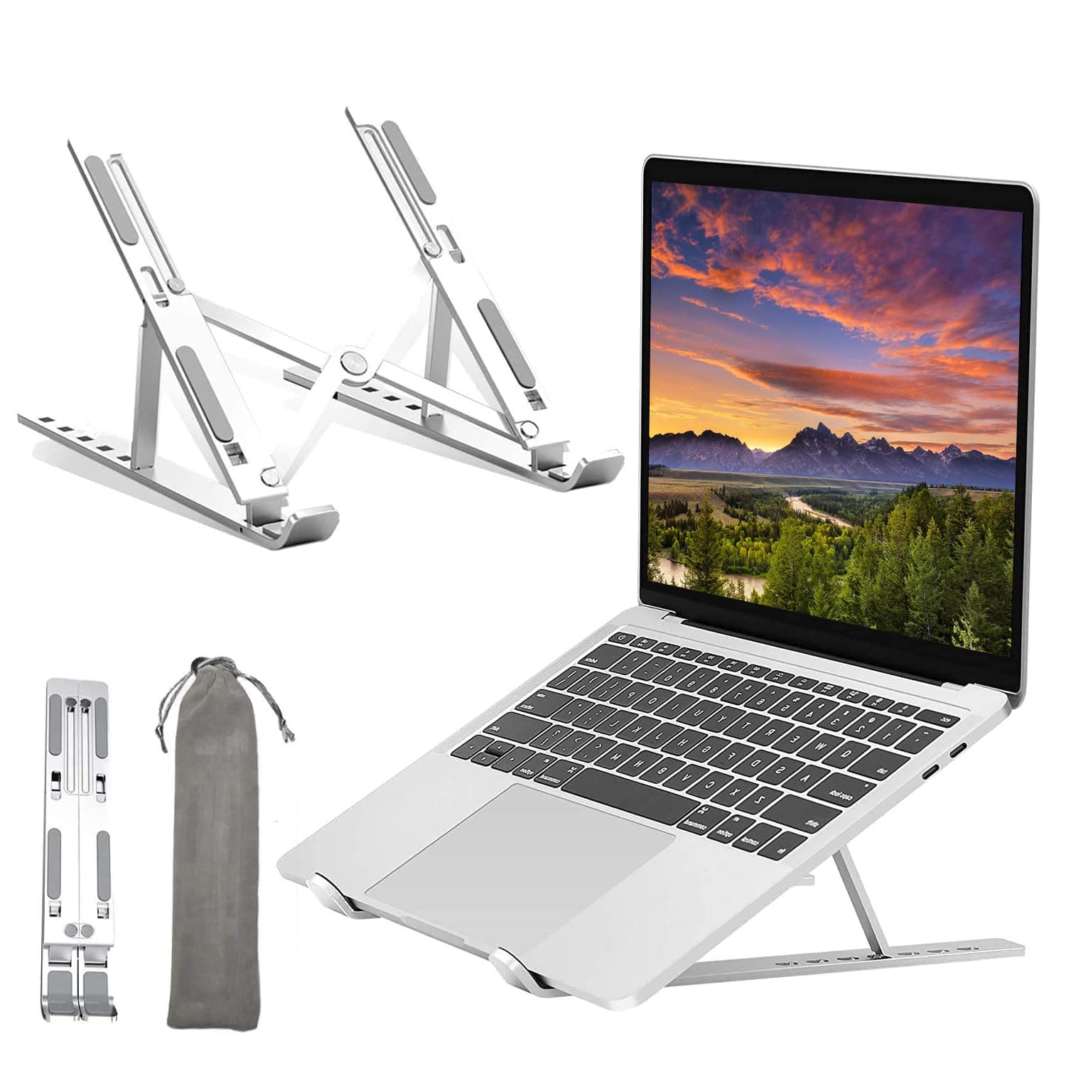 ZHIXINGT Base de Laptop, Soporte para Laptop, Material de Aleación de Aluminio, Ajuste Multiángulo