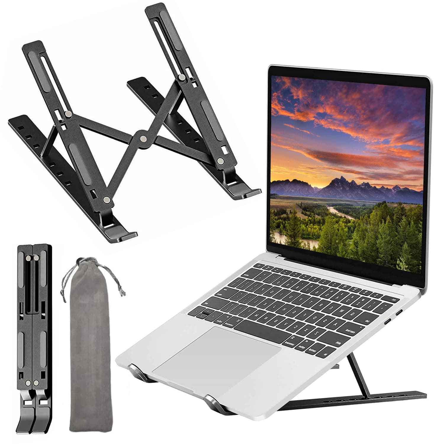 ZHIXINGT Base de Laptop, Soporte para Laptop, Material de Aleación de Aluminio, Ajuste Multiángulo