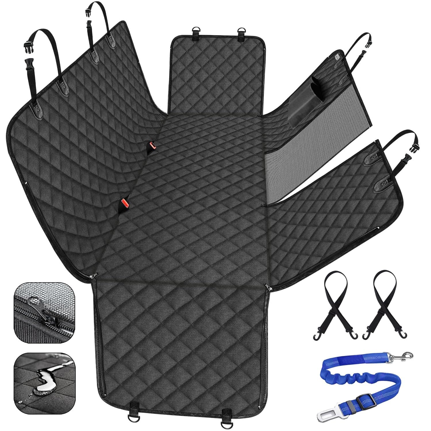 Funda para Perros Coche,Cubierta Asiento Coche Perro