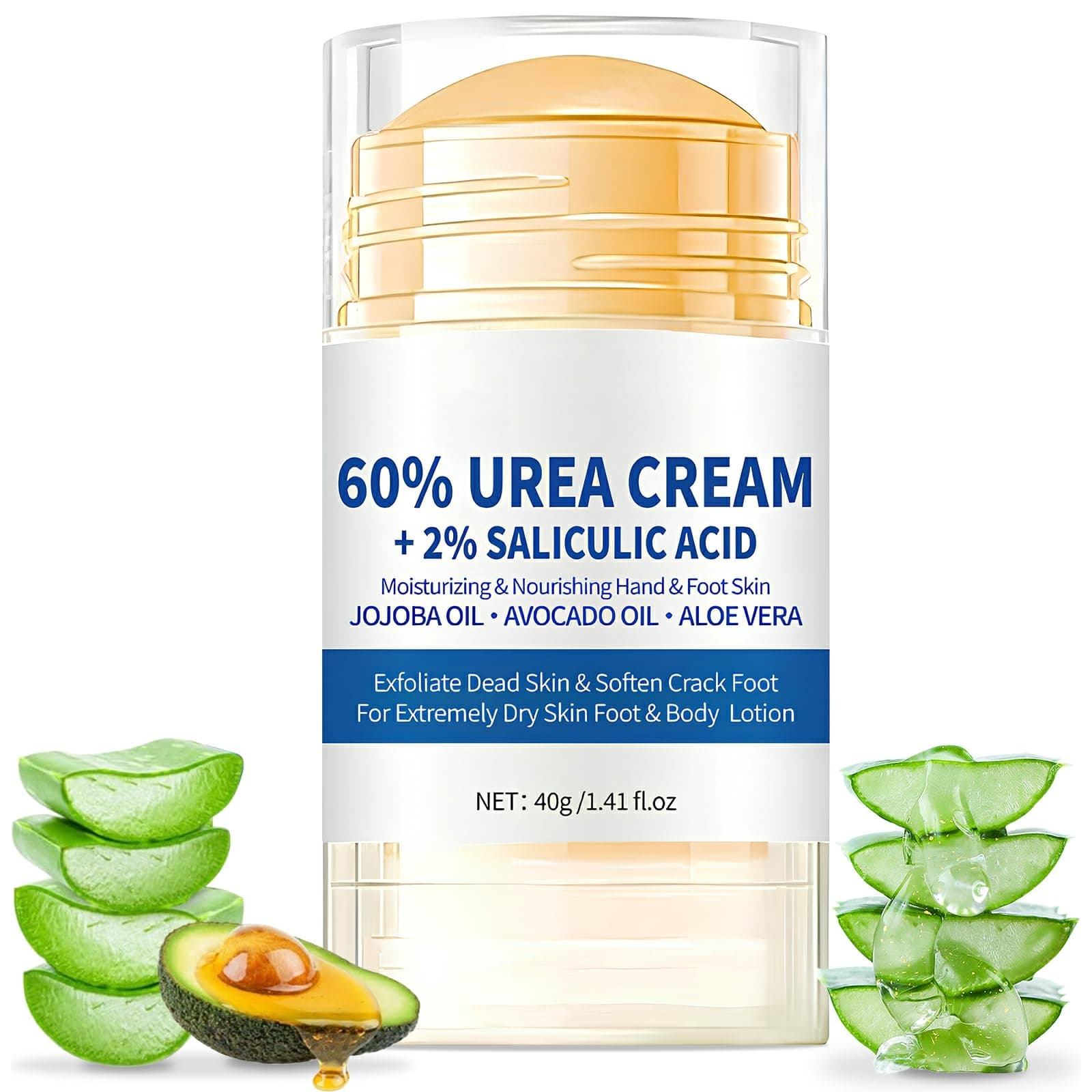 2pcs Crema con Urea 60 para Pies, Hidratante Pies Resecos y Agrietados