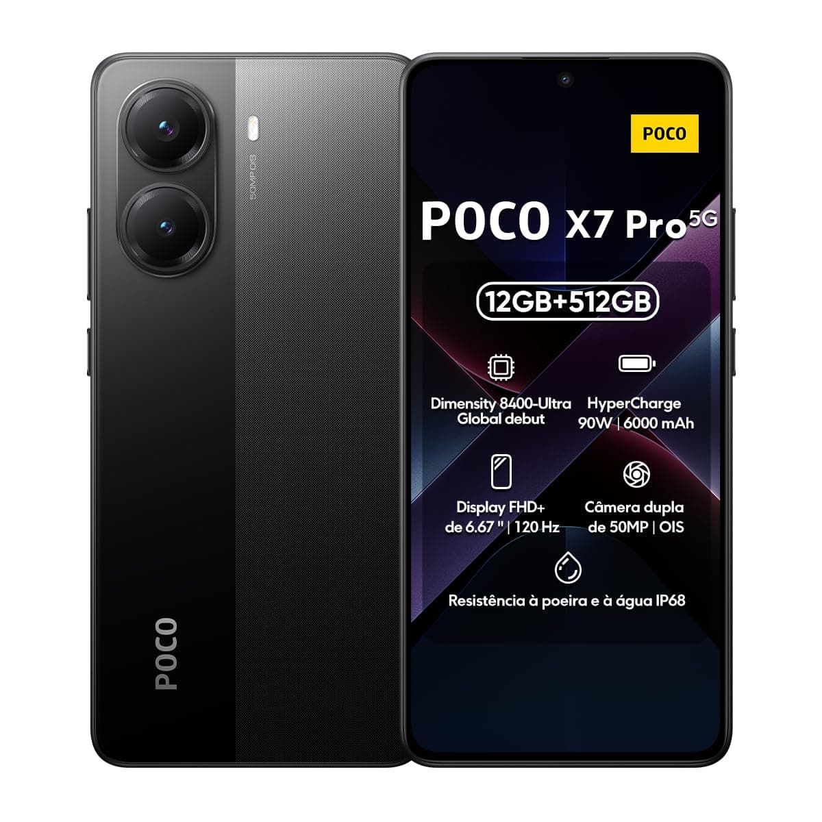 XIAOMI Teléfono Celular Poco X7 Pro 5G NFC Pantalla AMOLED CrystalRes 1.5K 120Hz Buque Insignia