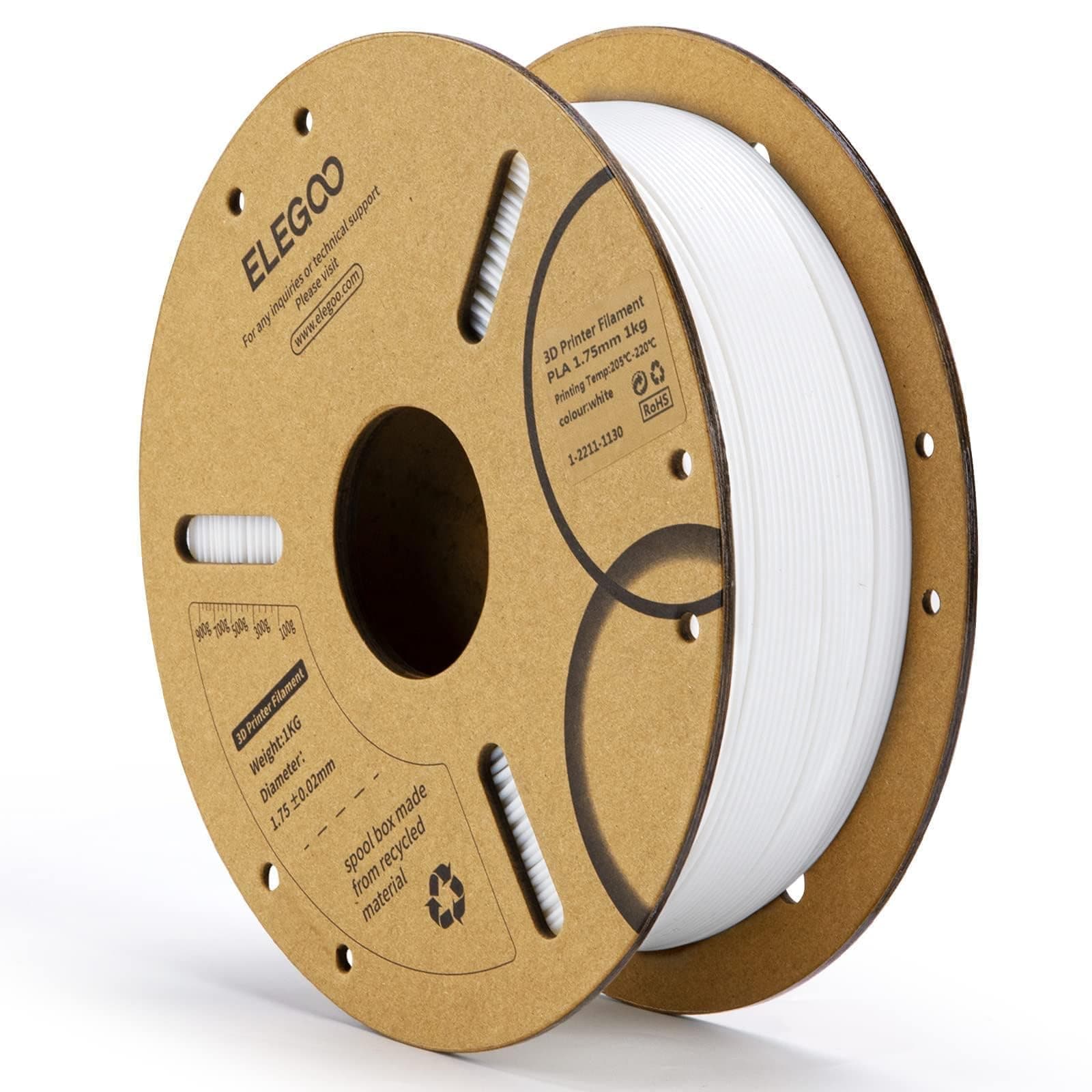 ELEGOO Filamento PLA 1.75 1KG Blanco