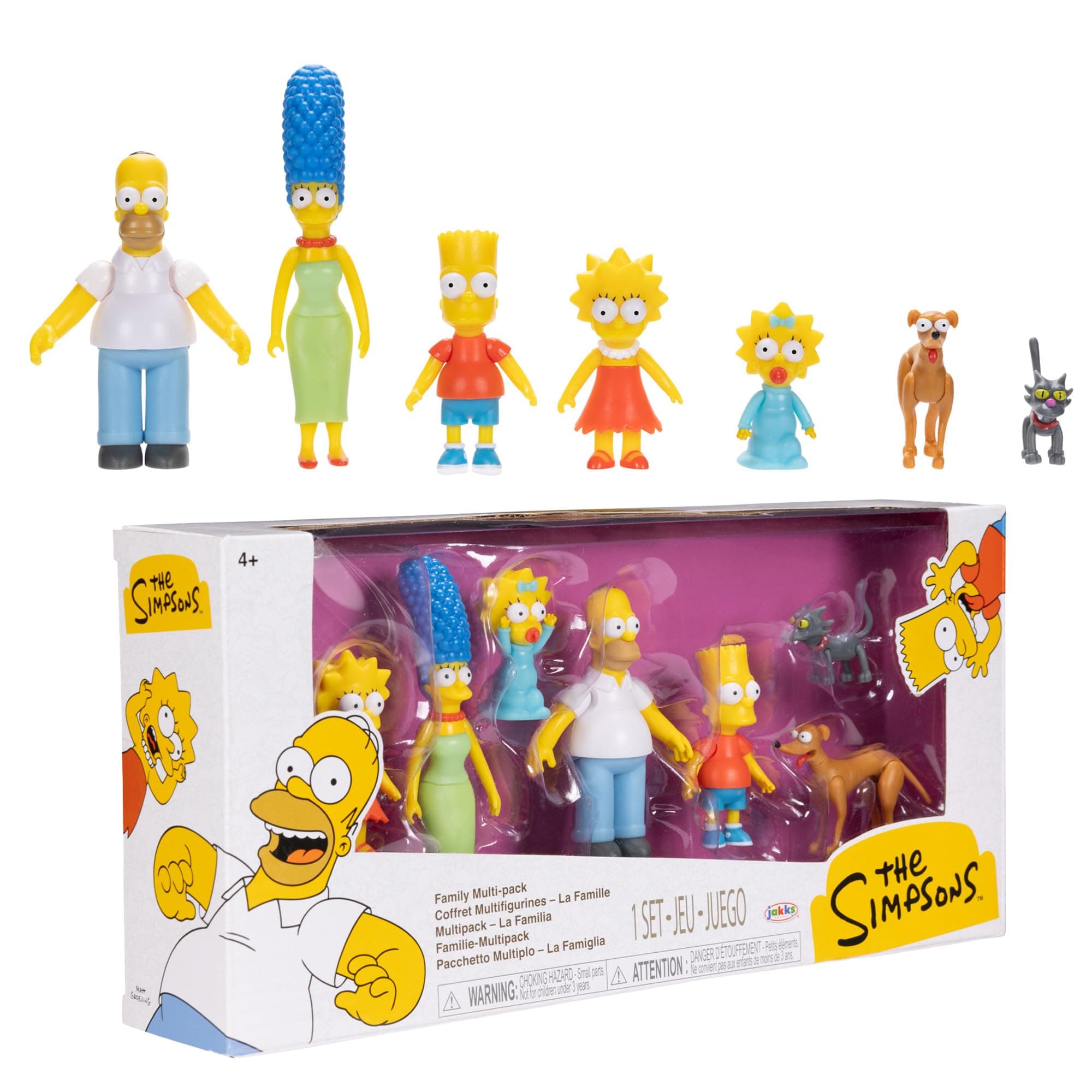 Jakks Pacific - The Simpsons Set de Figuras Familia Simpson Escala 2.5″ – Homer