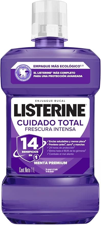 LISTERINE Enjuague Bucal Cuidado Total 1 L