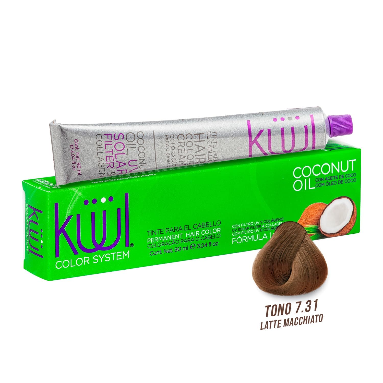 KÜÜL Color System Tono 7.31 Tinte Permanente Color Brillo Hidratación 90 ml