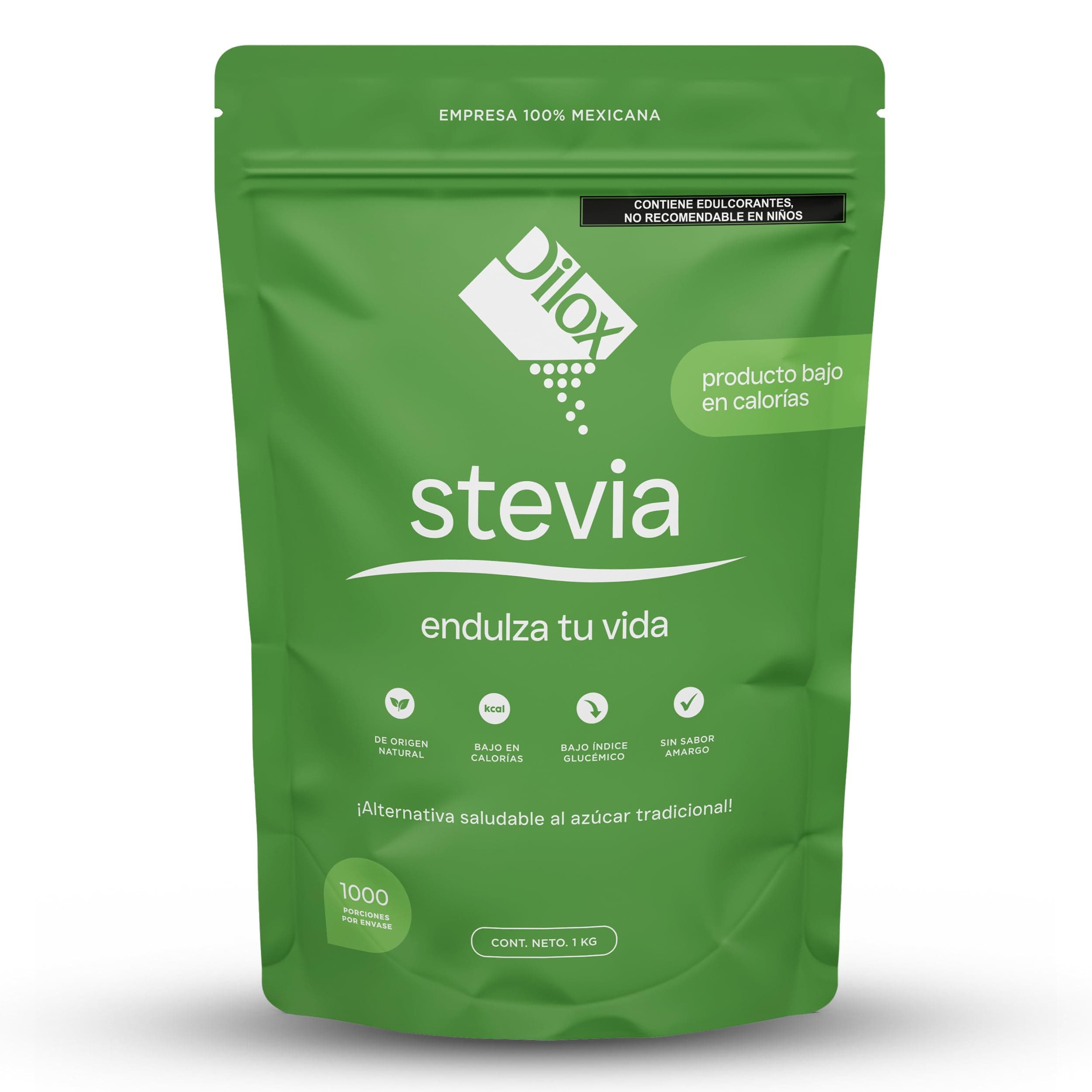 Stevia 1kg Endulzante de Origen Natural Para repostería DILOX