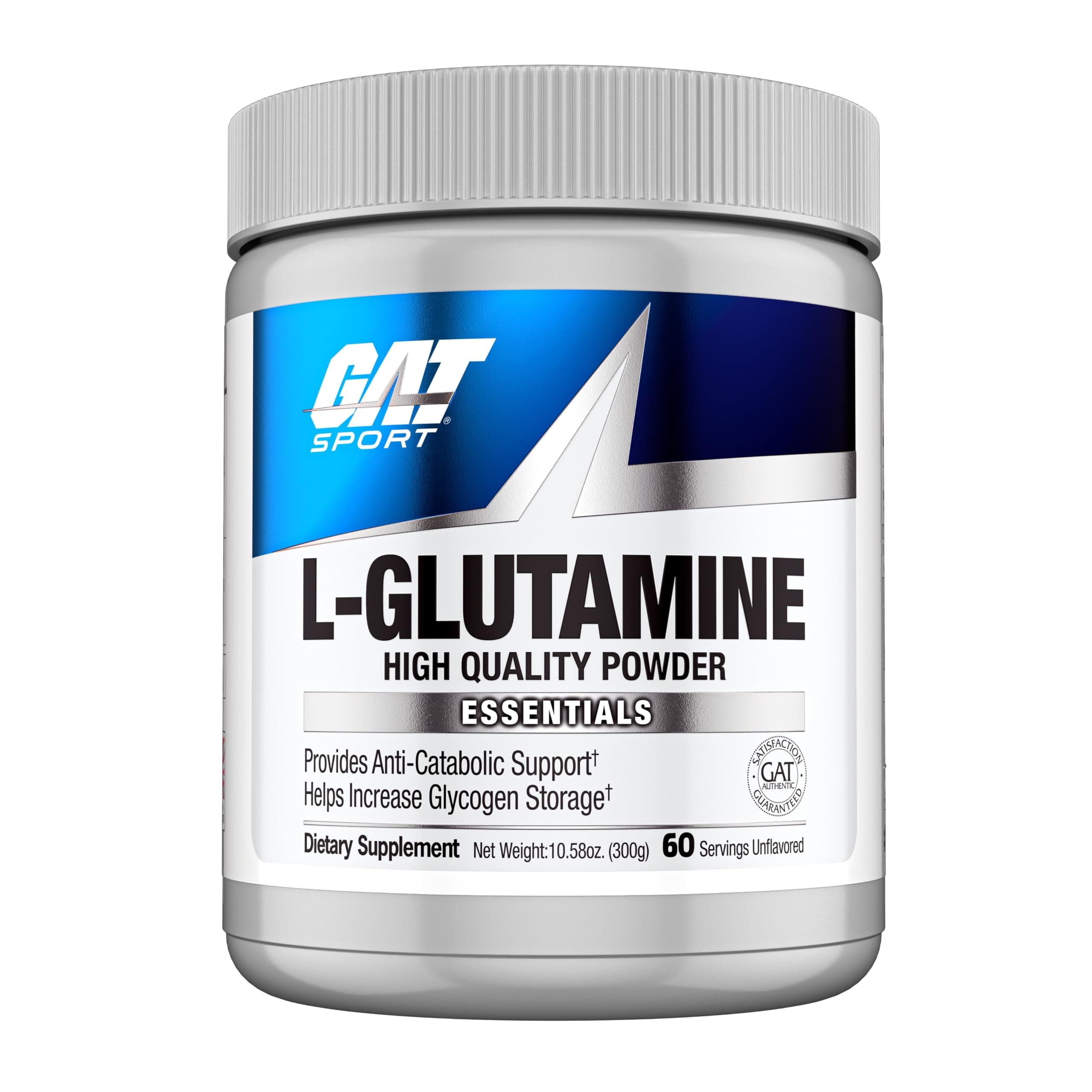 GAT Sport 100% L-Glutamina - 300 gr - 60 Porciones - 5 gr por Porcion