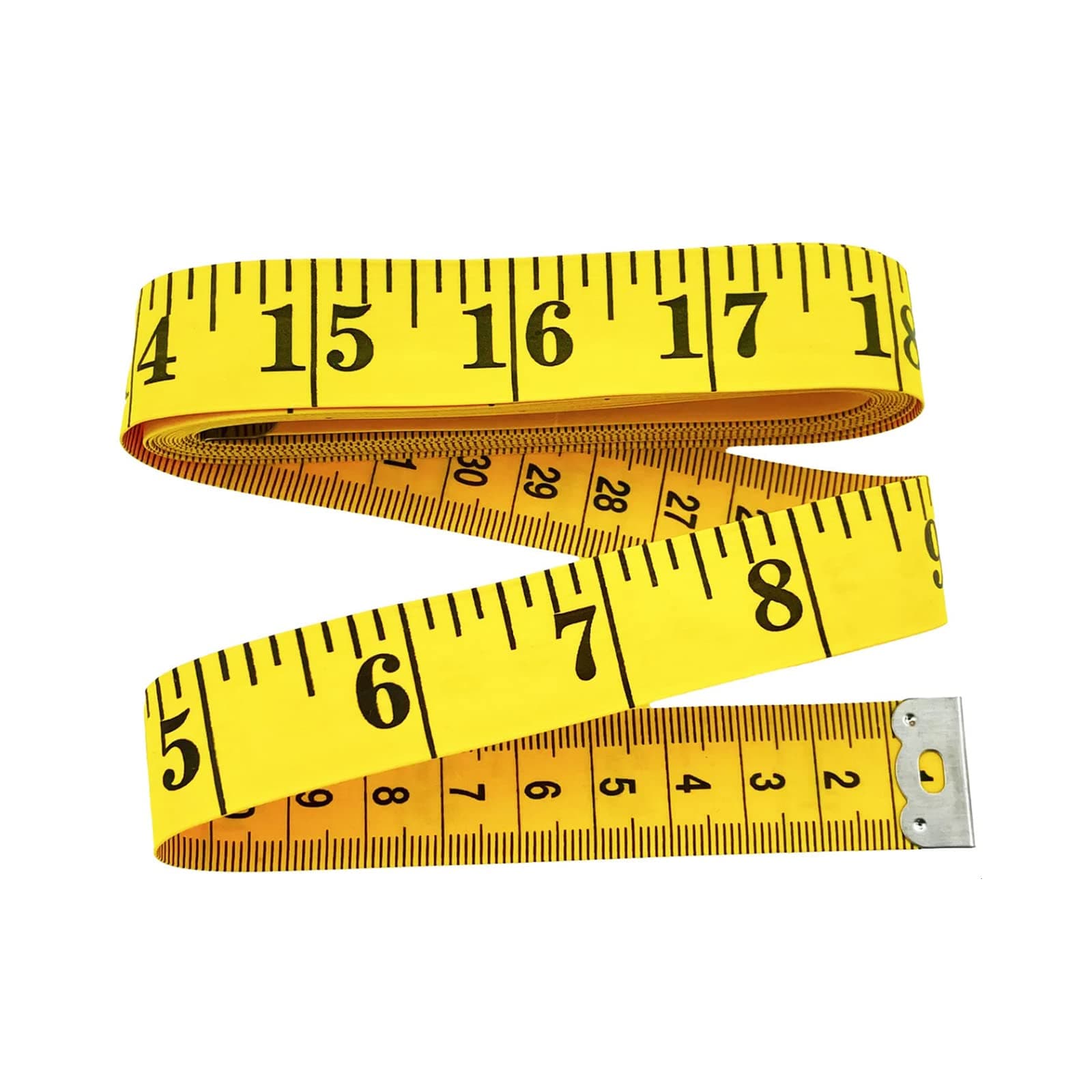 Cinta metrica corporal lateral, regla de medicion de doble escala para coser telas de sastre (3m