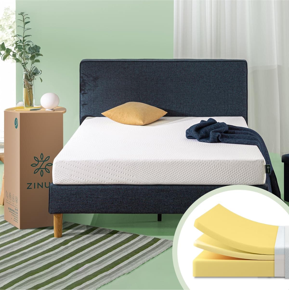 Zinus Cooling Essential | Colchón Matrimonial 15cm | Garantía 10 años