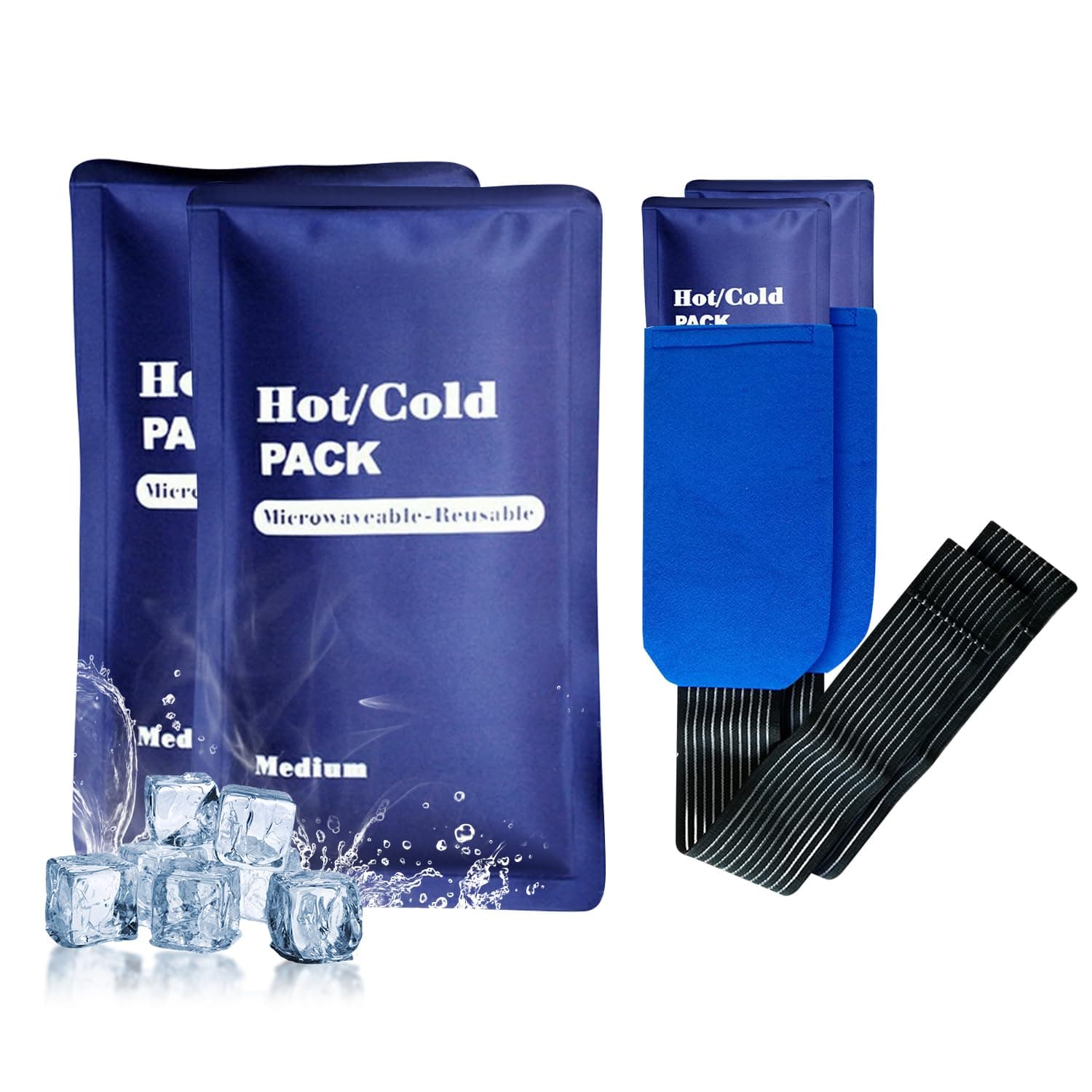 Compresas de gel frio, Paquetes de Hielo Deportivos, Cold Pack Durable Resistente al Agua para Grio