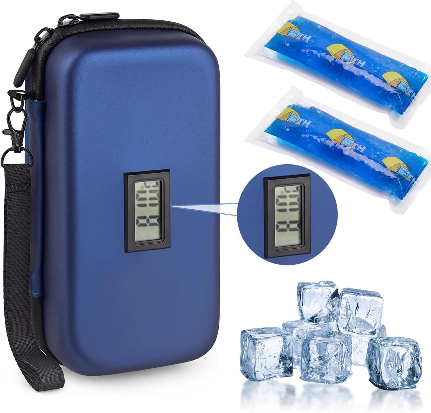 Estuche de refrigeración, Enfriamiento 8-15 horas,Bolsa de Enfriador de Insulina Portátil, Estuche