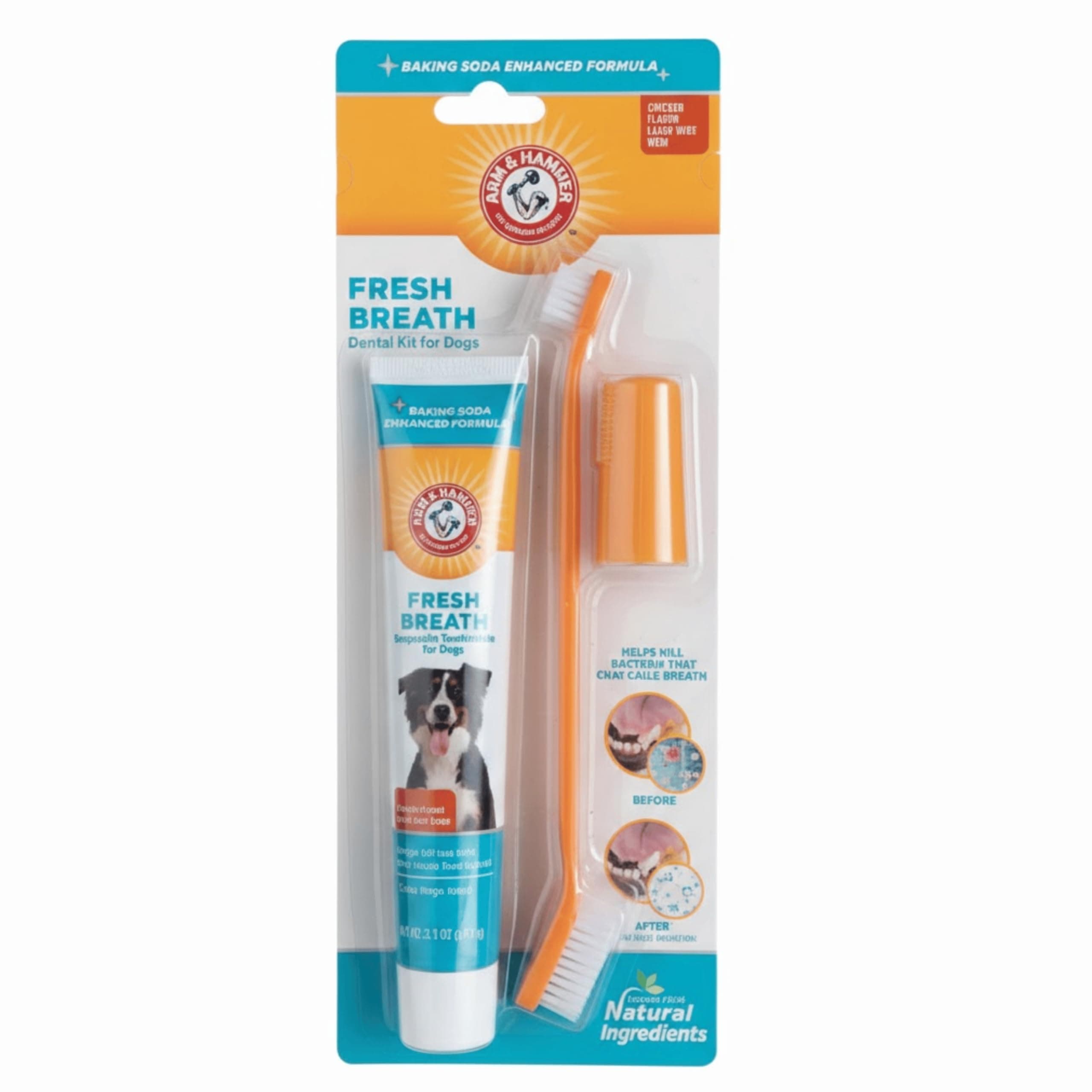 Arm and Hammer Advanced Care Fresh Breath and Whitening Toothpaste, Toothbrush and Finger