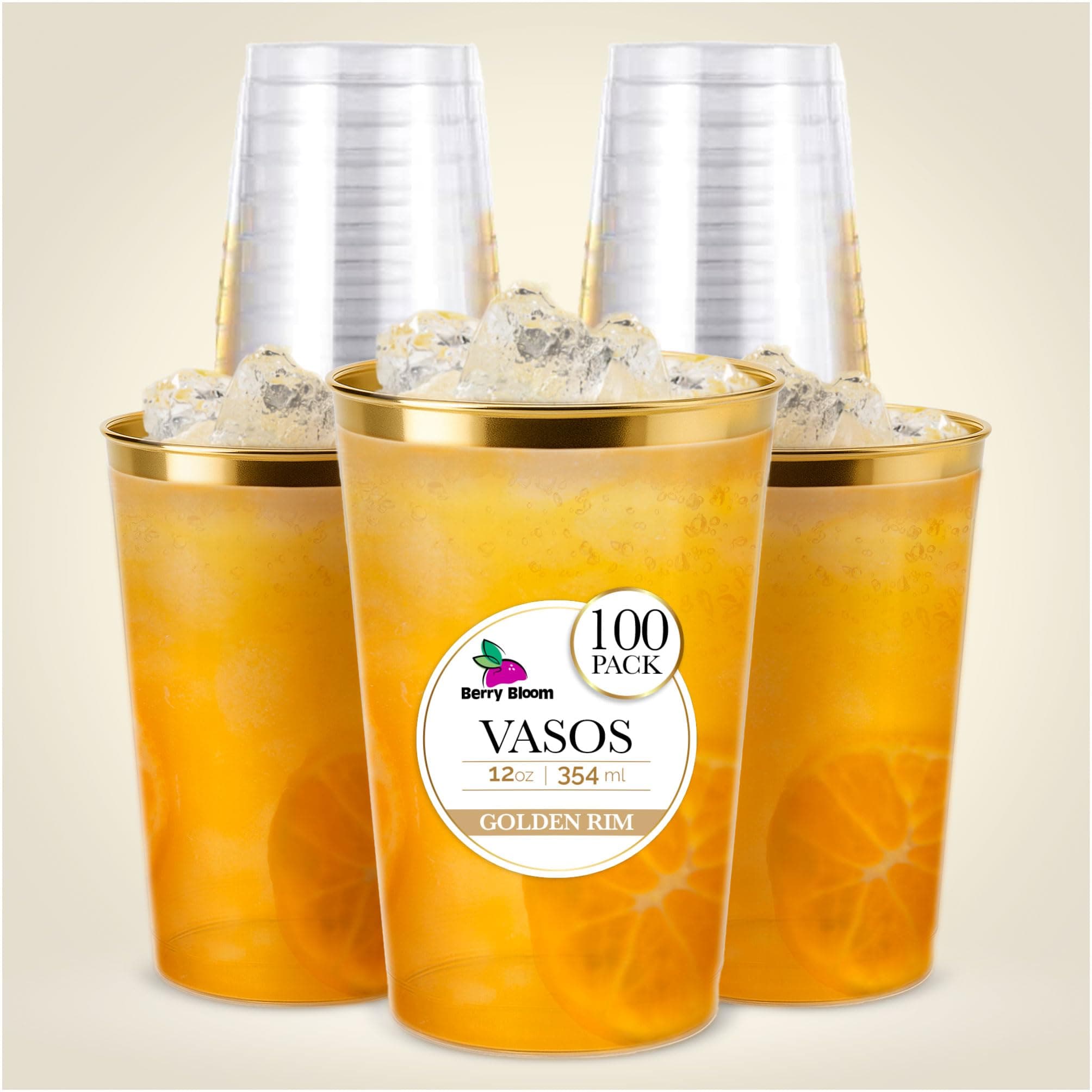 Berry Bloom 100 Vasos Reutilizables