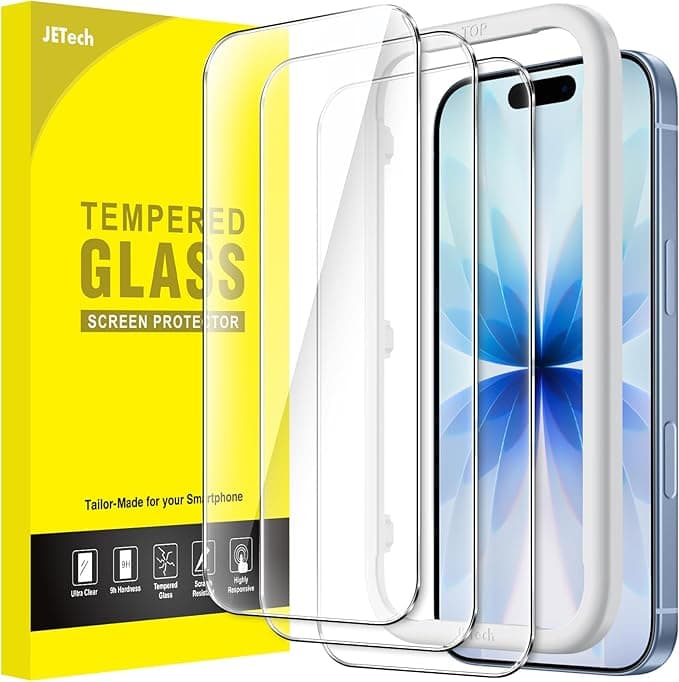 JETech Protector Pantalla para iPhone 17 6.3 Pulgadas