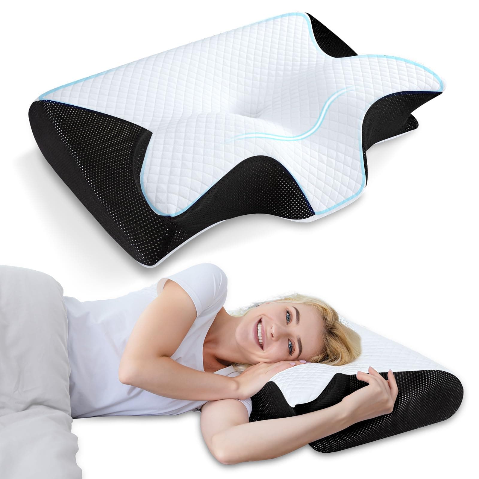 HOMCA Almohada Cervical de Espuma