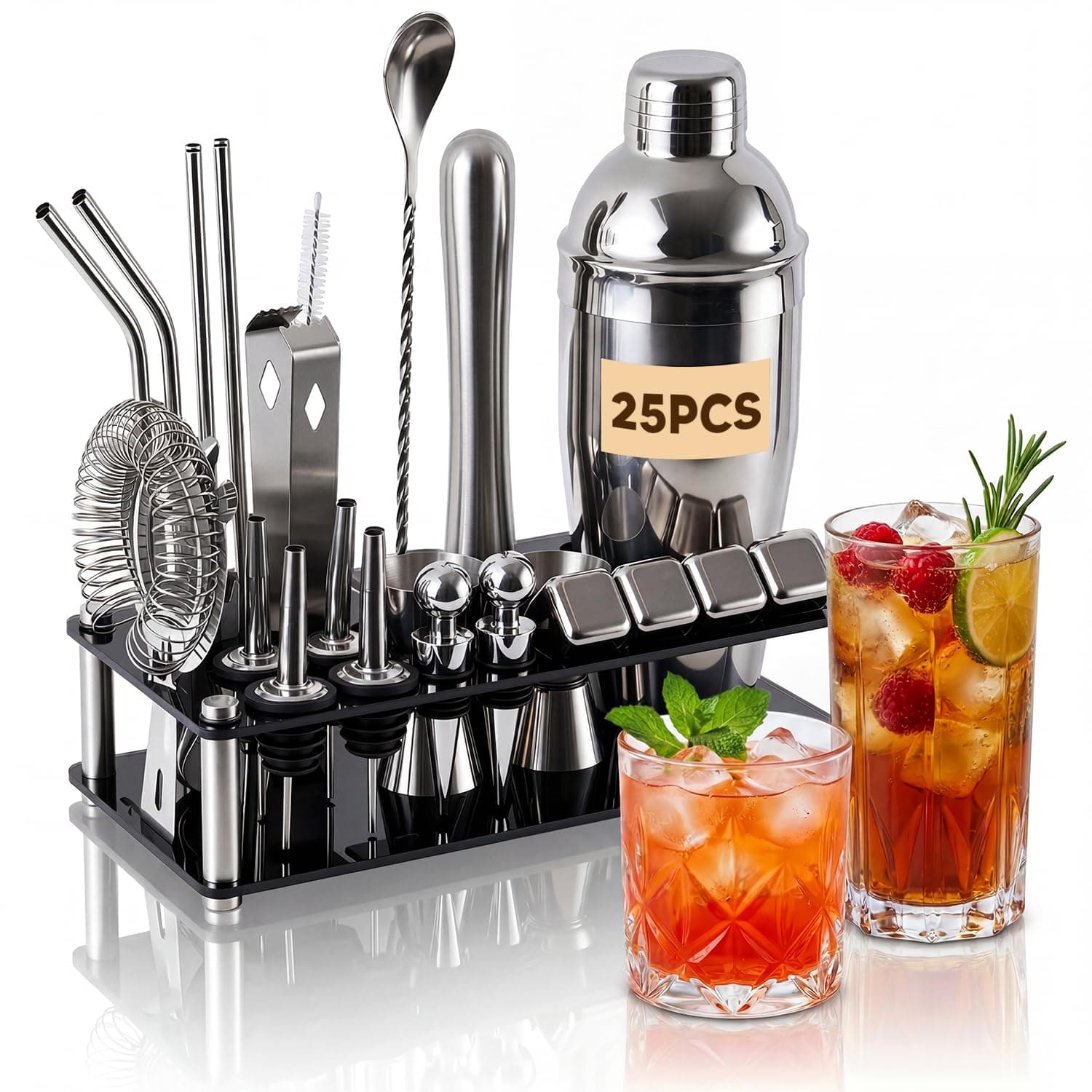 Garselay 25 Pcs Cocktail Bartender Kit