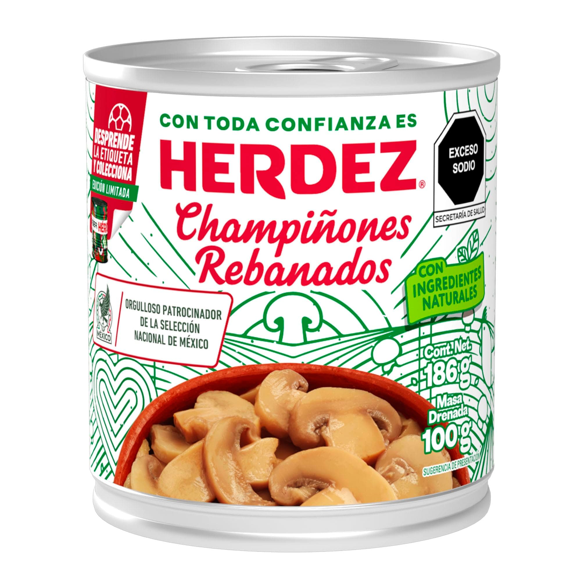 Herdez, Herdez Champiñon Reb 186 Gr, 186 gramos