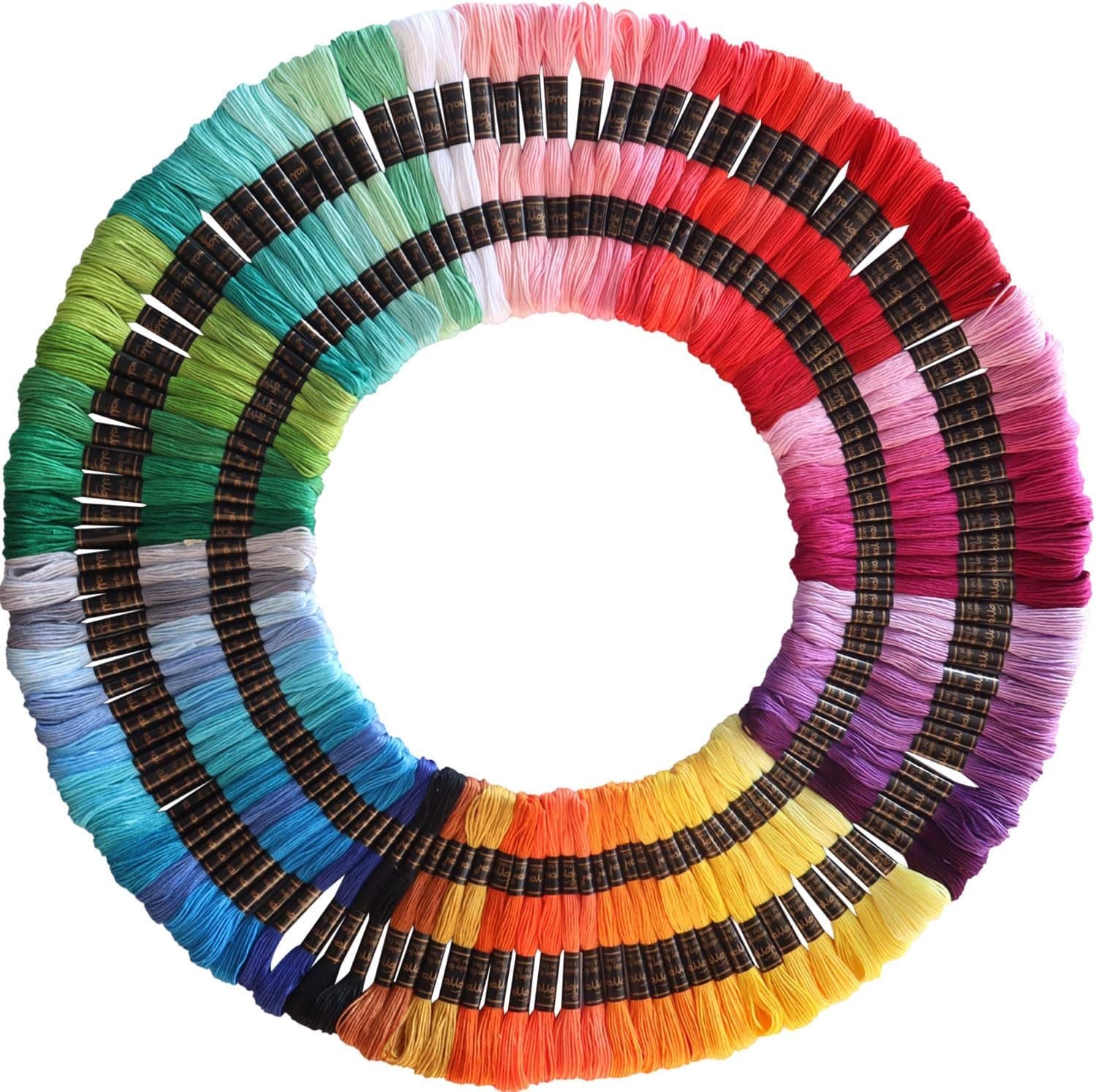 RUAKIVA Hilo de Bordar,100 Colores Hilo de Coser a Mano,Juego de Punto de Cruz,Hilo de Bordar para