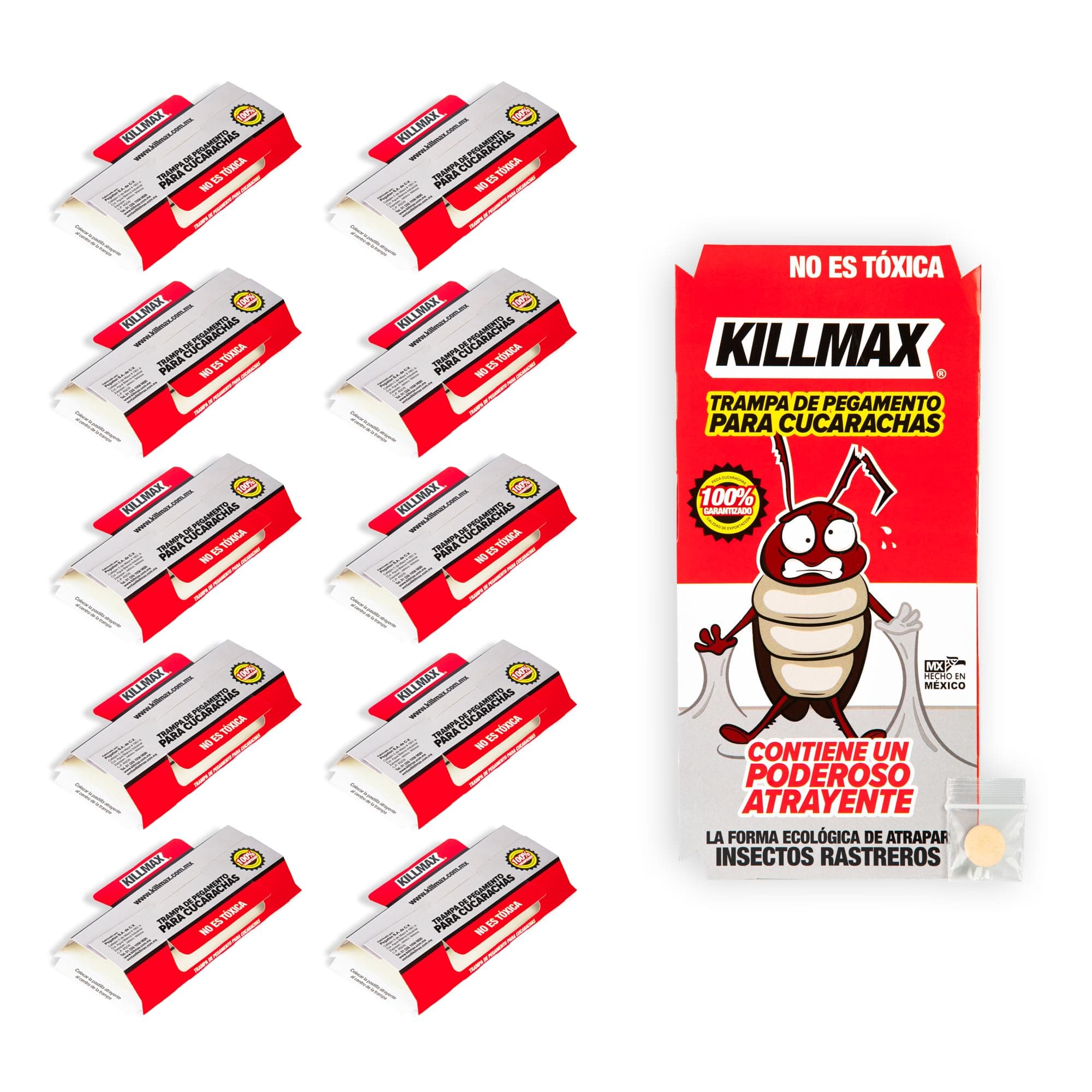 Killmax Trampas de Pegamento para CUCARACHAS e Insectos Rastreros