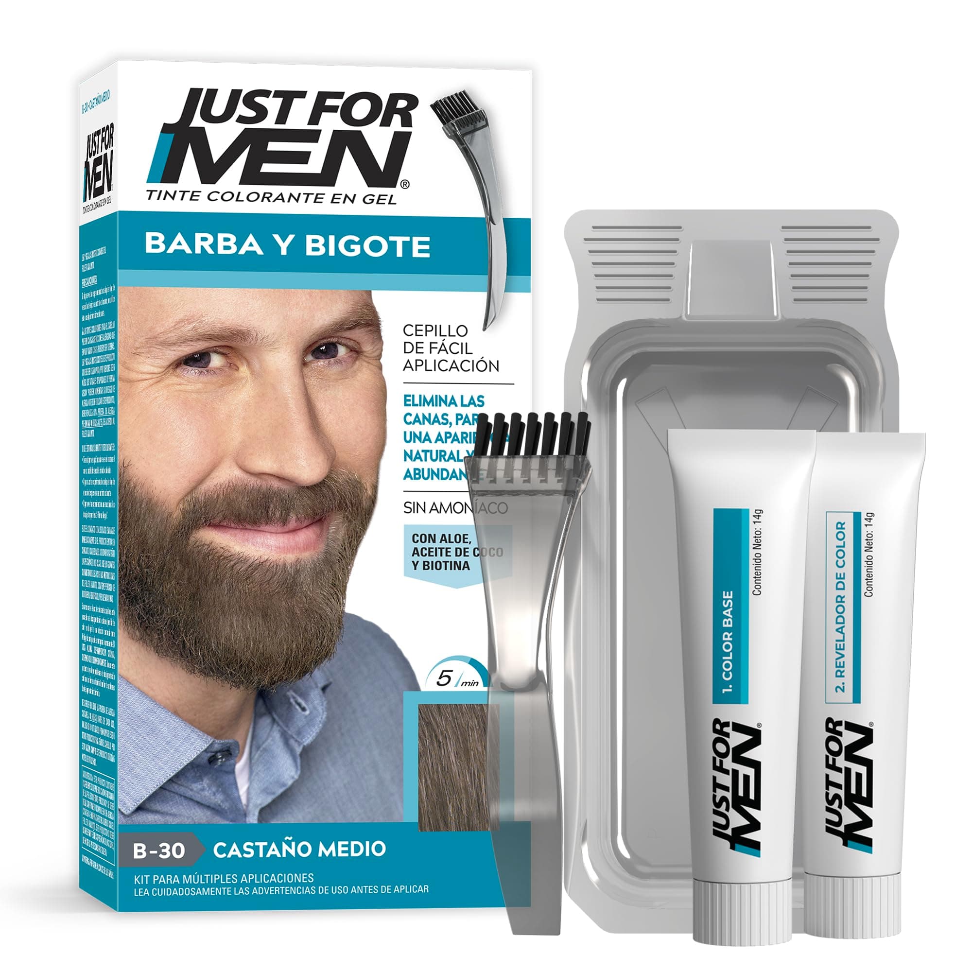 Just For Men Tinte en Gel Barba y Bigote