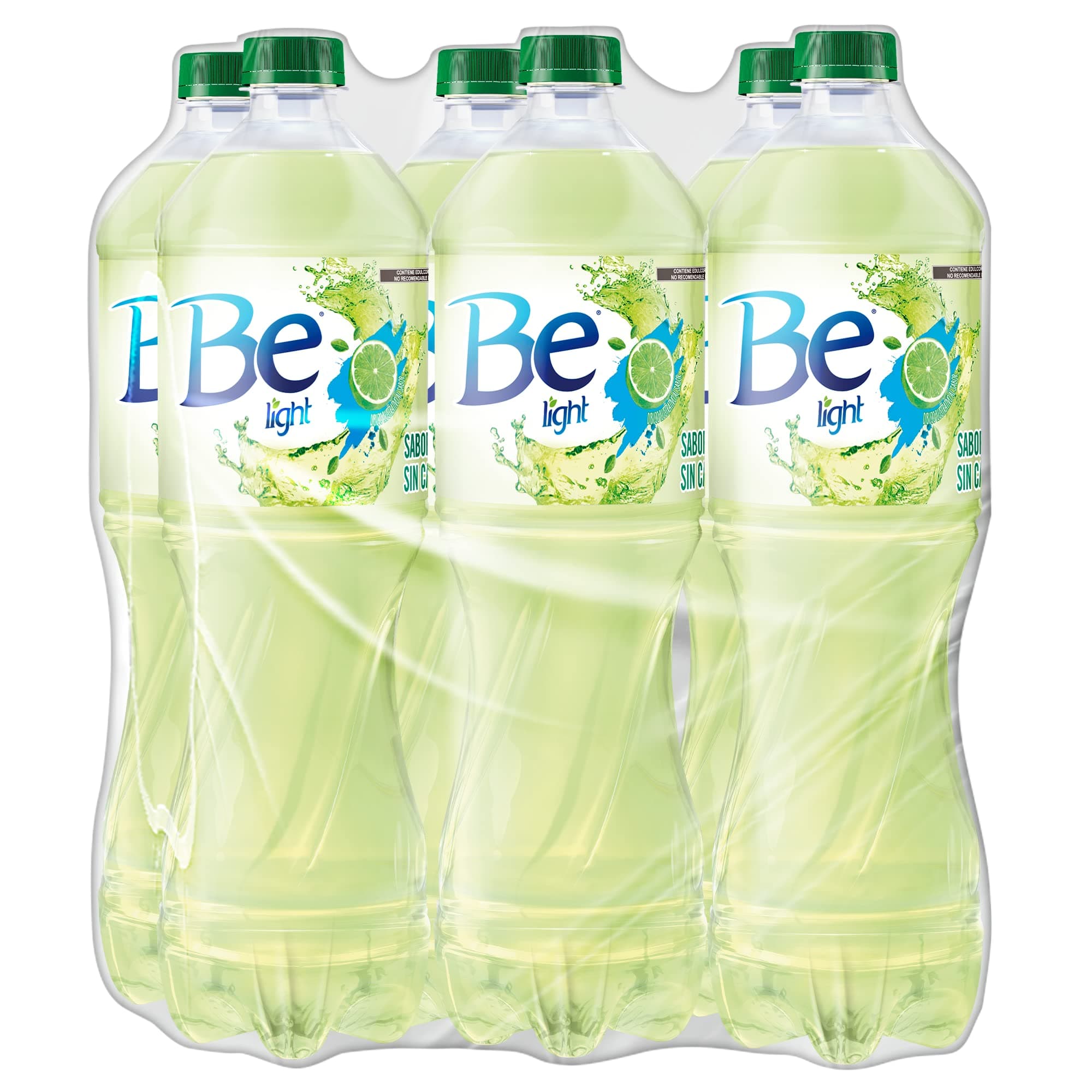 Be Light, Agua Embotellada, Sabor Limón, 1 Litro. Paquete De 6