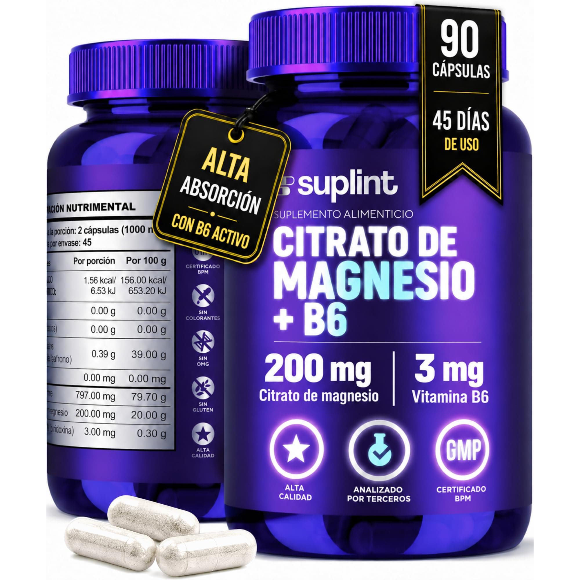 Citrato de Magnesio 200mg